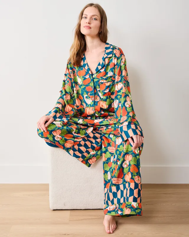 Pumpkin Patch - Eco Satin Soho Set - Midnight Harvest sold by Printfresh