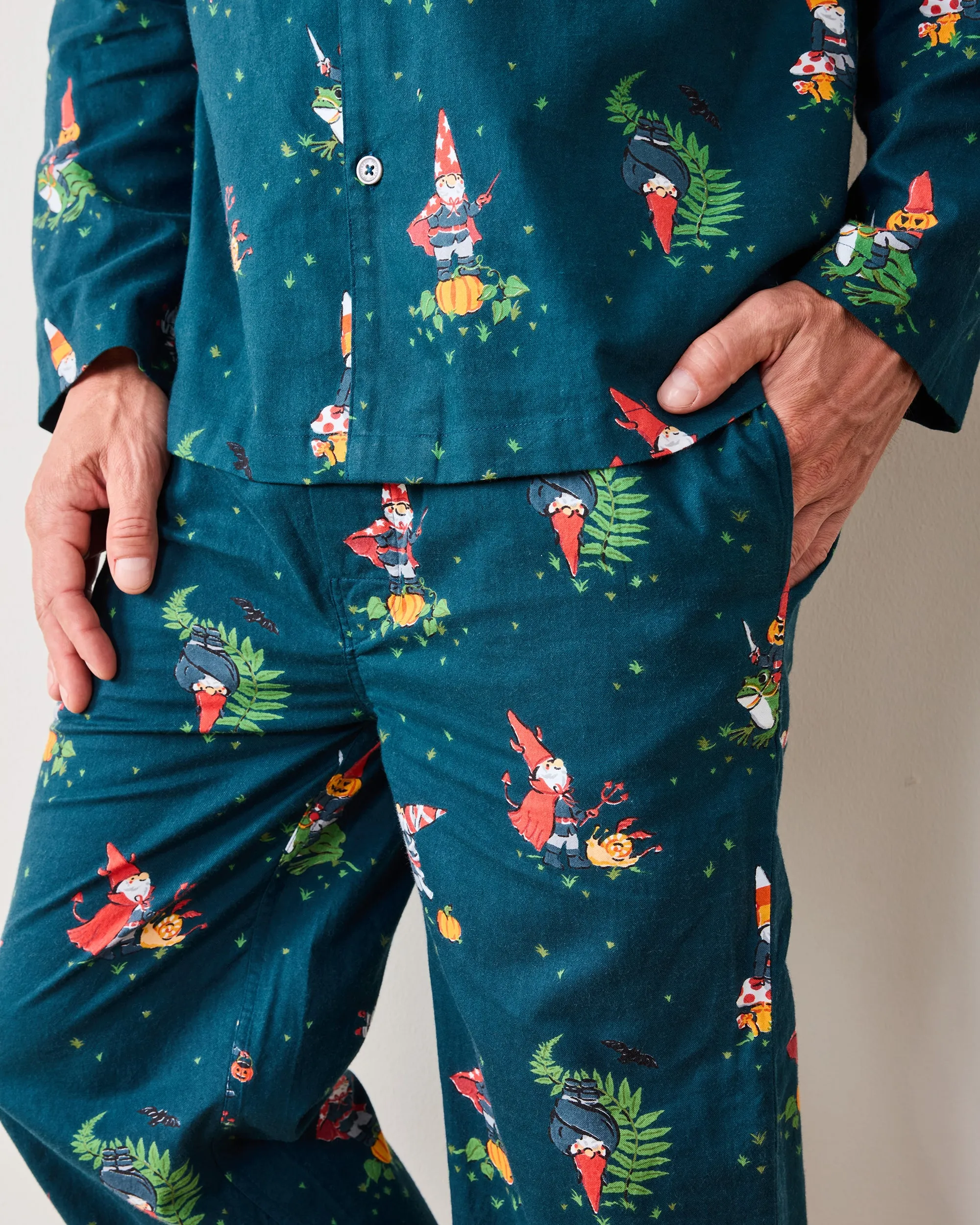 Mischief Night - Men's Lightweight Flannel Long PJ Set - Nightfall Blue sold by Printfresh product image thumbnail 5