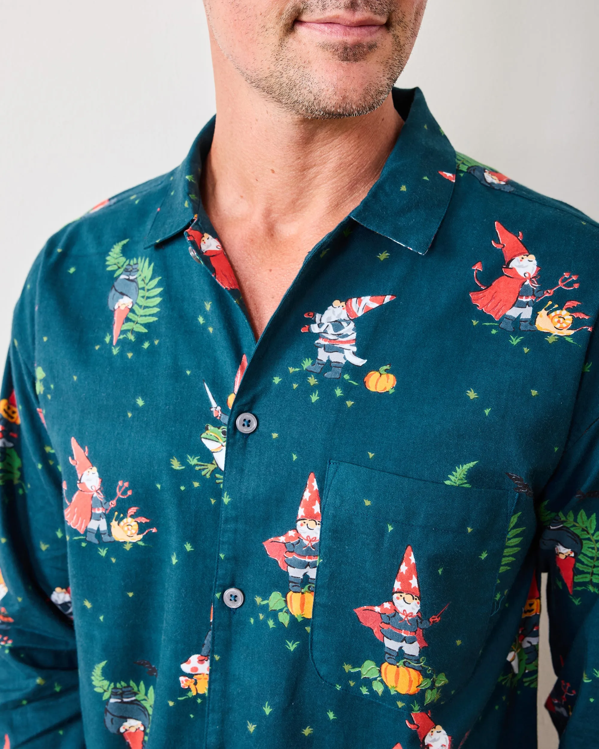 Mischief Night - Men's Lightweight Flannel Long PJ Set - Nightfall Blue sold by Printfresh product image thumbnail 3