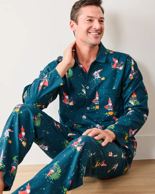 Mischief Night - Men's Lightweight Flannel Long PJ Set - Nightfall Blue sold by Printfresh