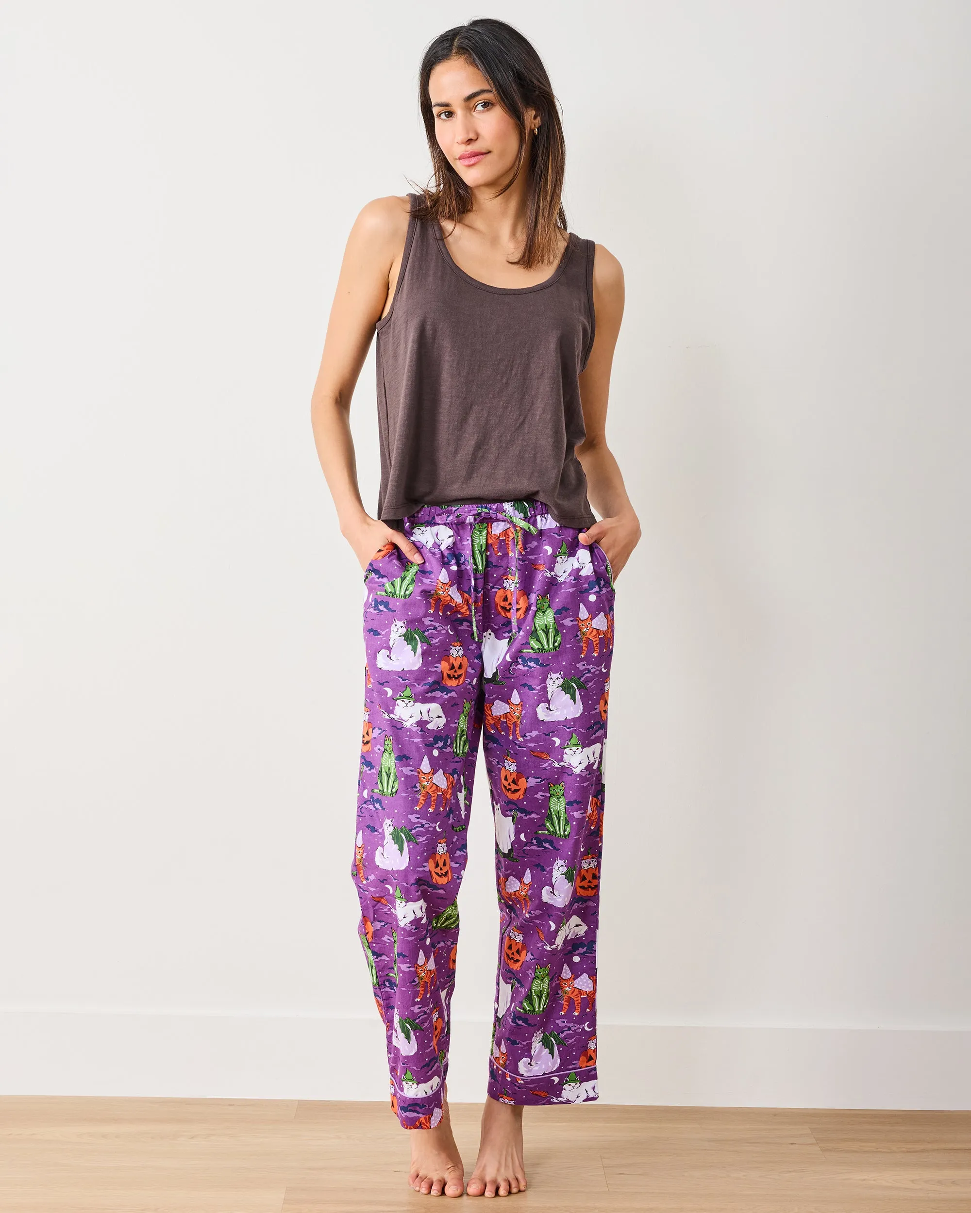 Halloween House Cats - PJ Pants - Purple Tonic sold by Printfresh product image thumbnail 4