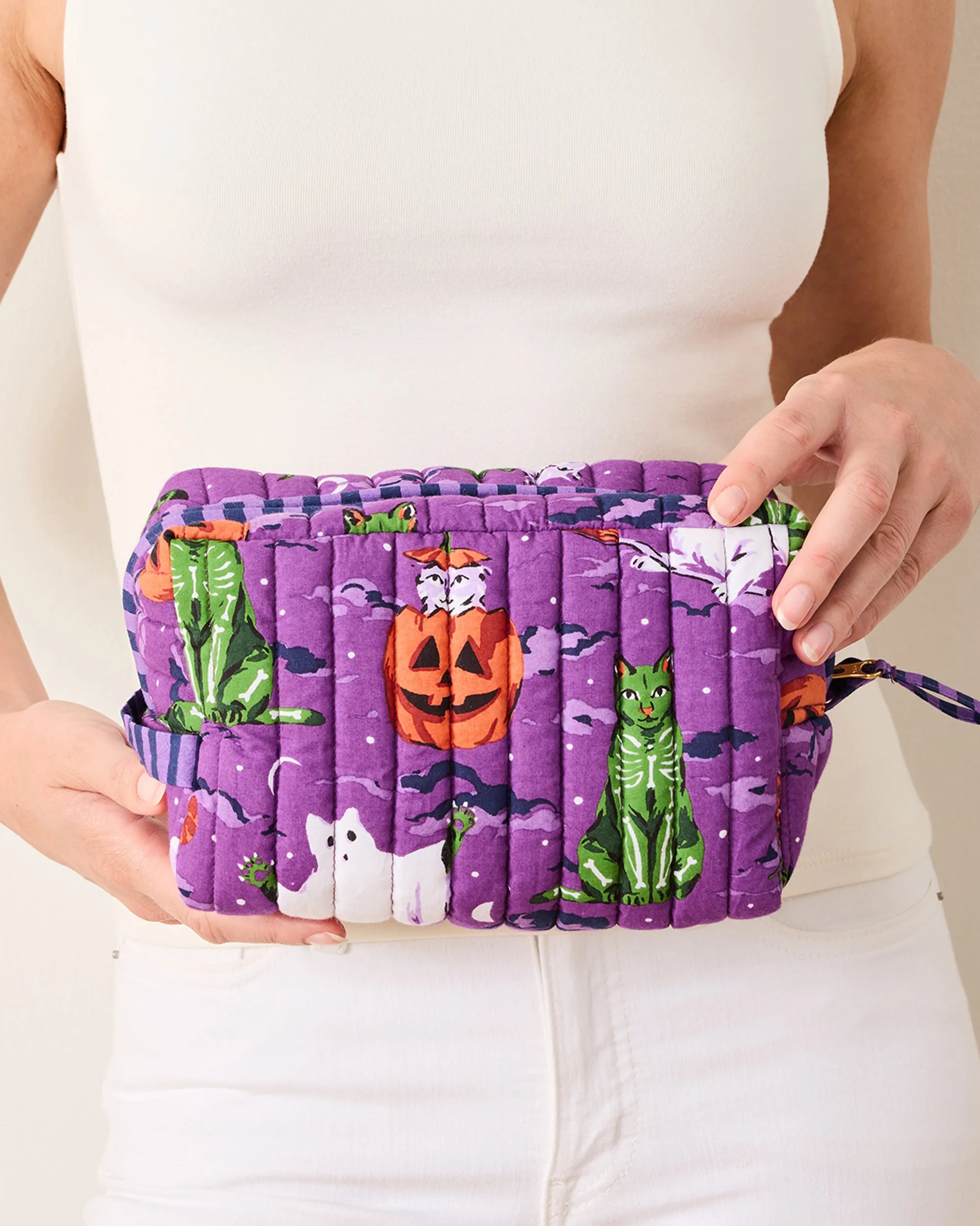 Halloween House Cats - Large Pouch - Purple Tonic sold by Printfresh