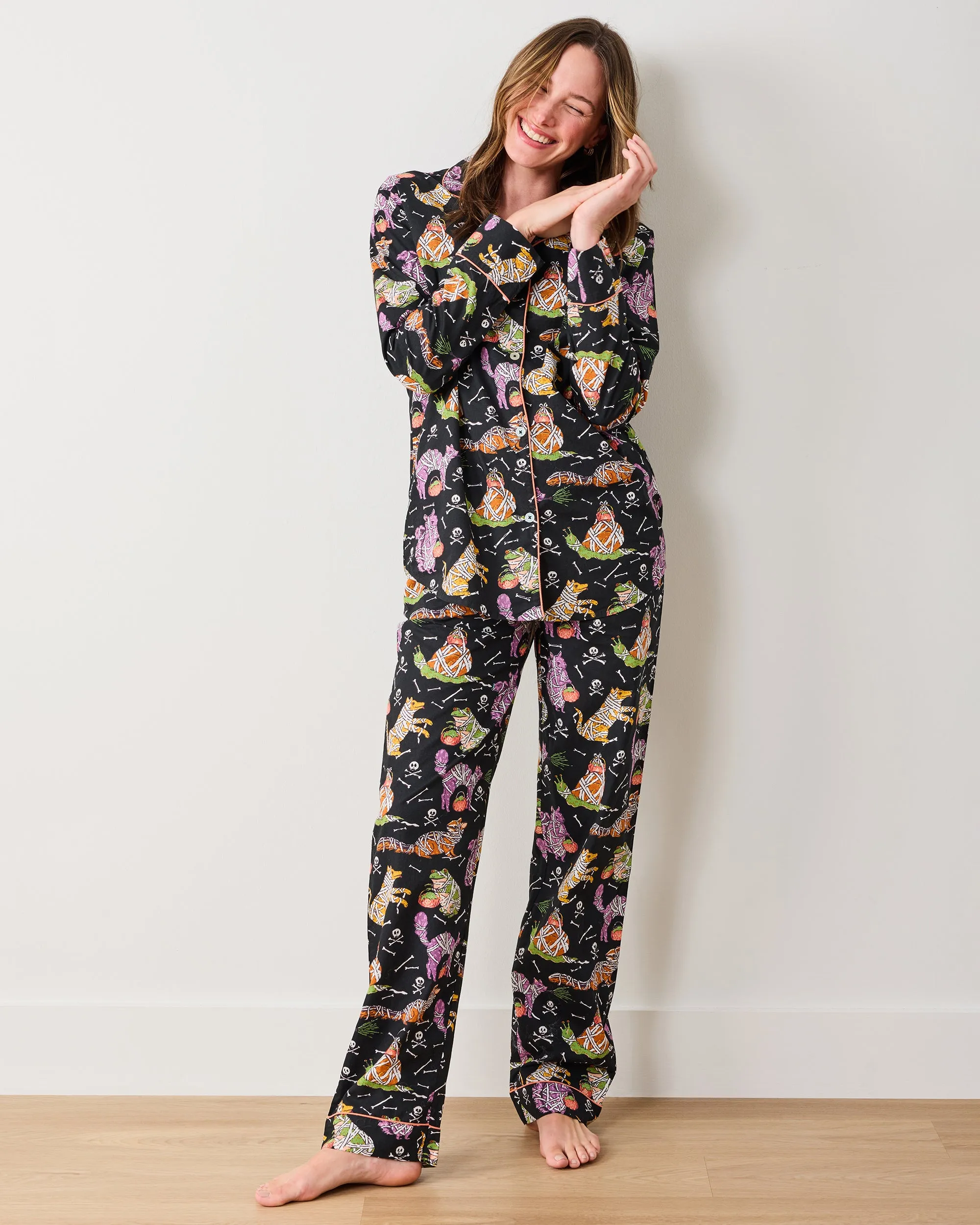 Monster Mash - Long PJ Set - Haunted House sold by Printfresh product image thumbnail 2