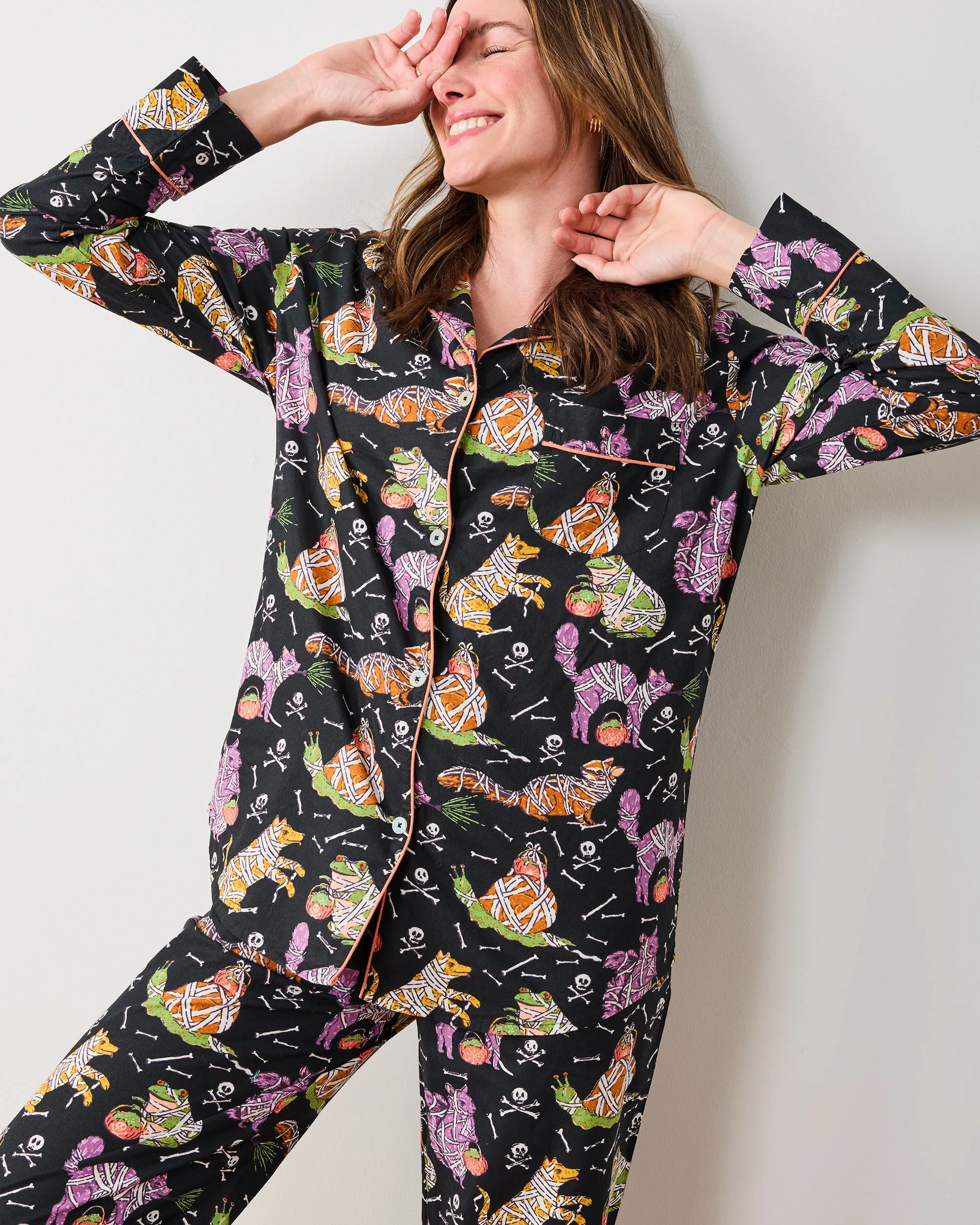 Monster Mash - Long PJ Set - Haunted House sold by Printfresh