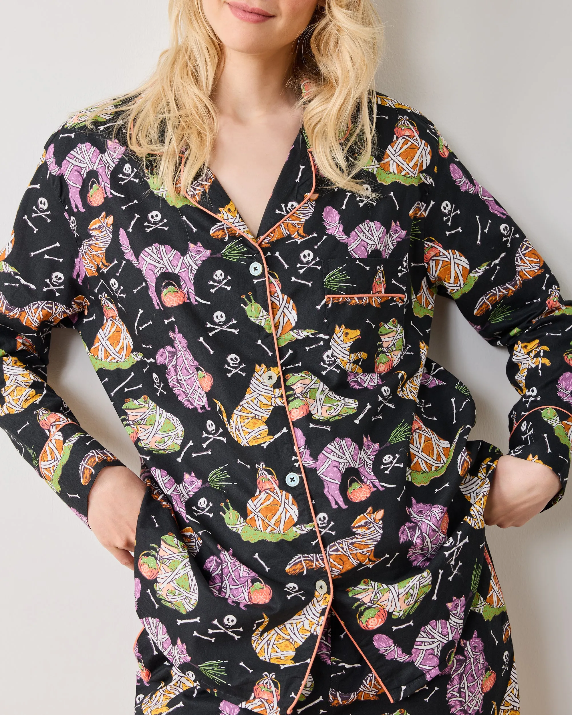 Monster Mash - Long Sleeve Top & Shorts Set - Haunted House sold by Printfresh product image thumbnail 5