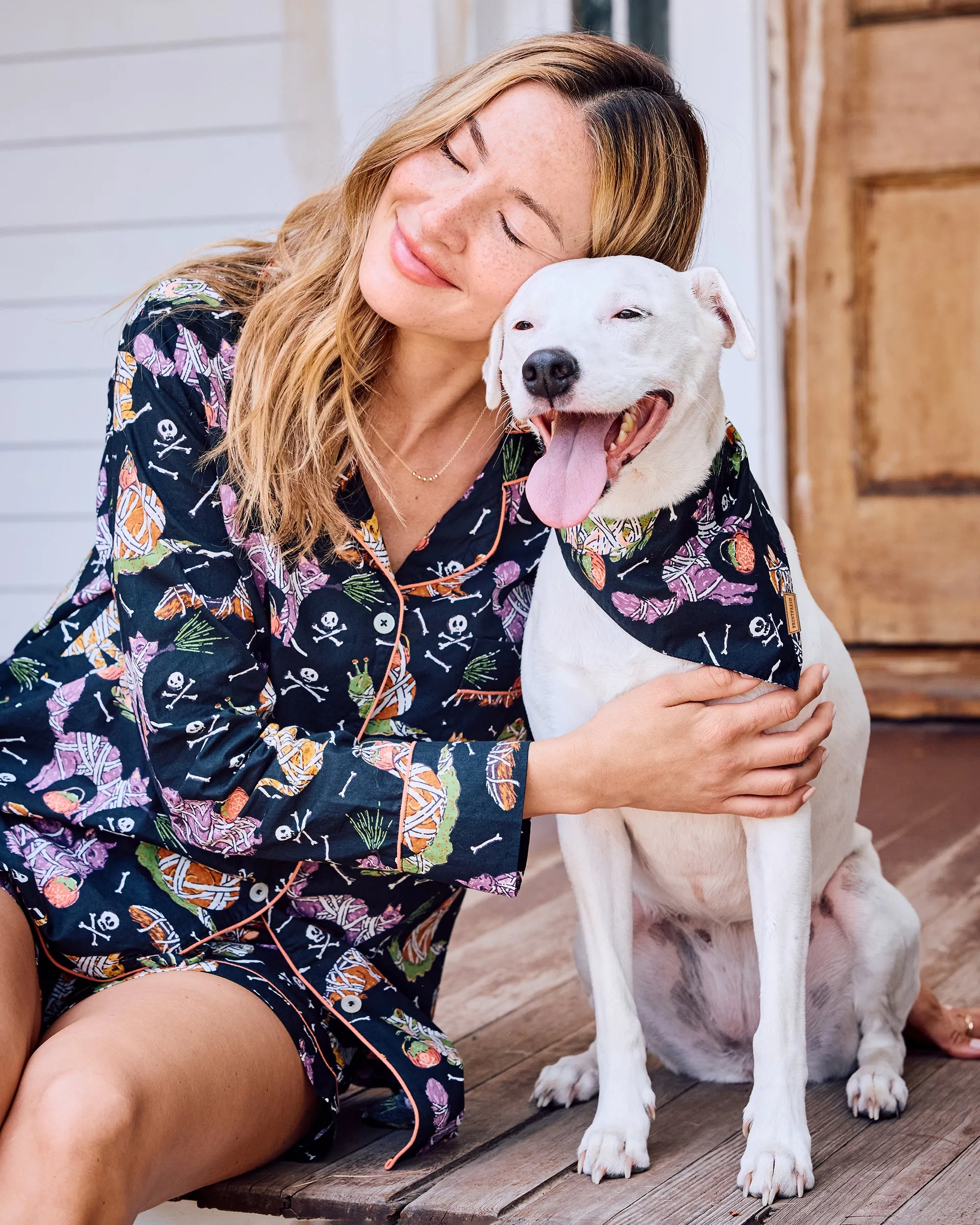 Monster Mash - Long Sleeve Top & Shorts Set - Haunted House sold by Printfresh product image thumbnail 4