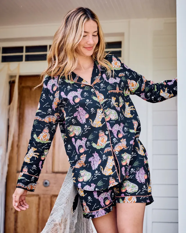 Monster Mash - Long Sleeve Top & Shorts Set - Haunted House sold by Printfresh