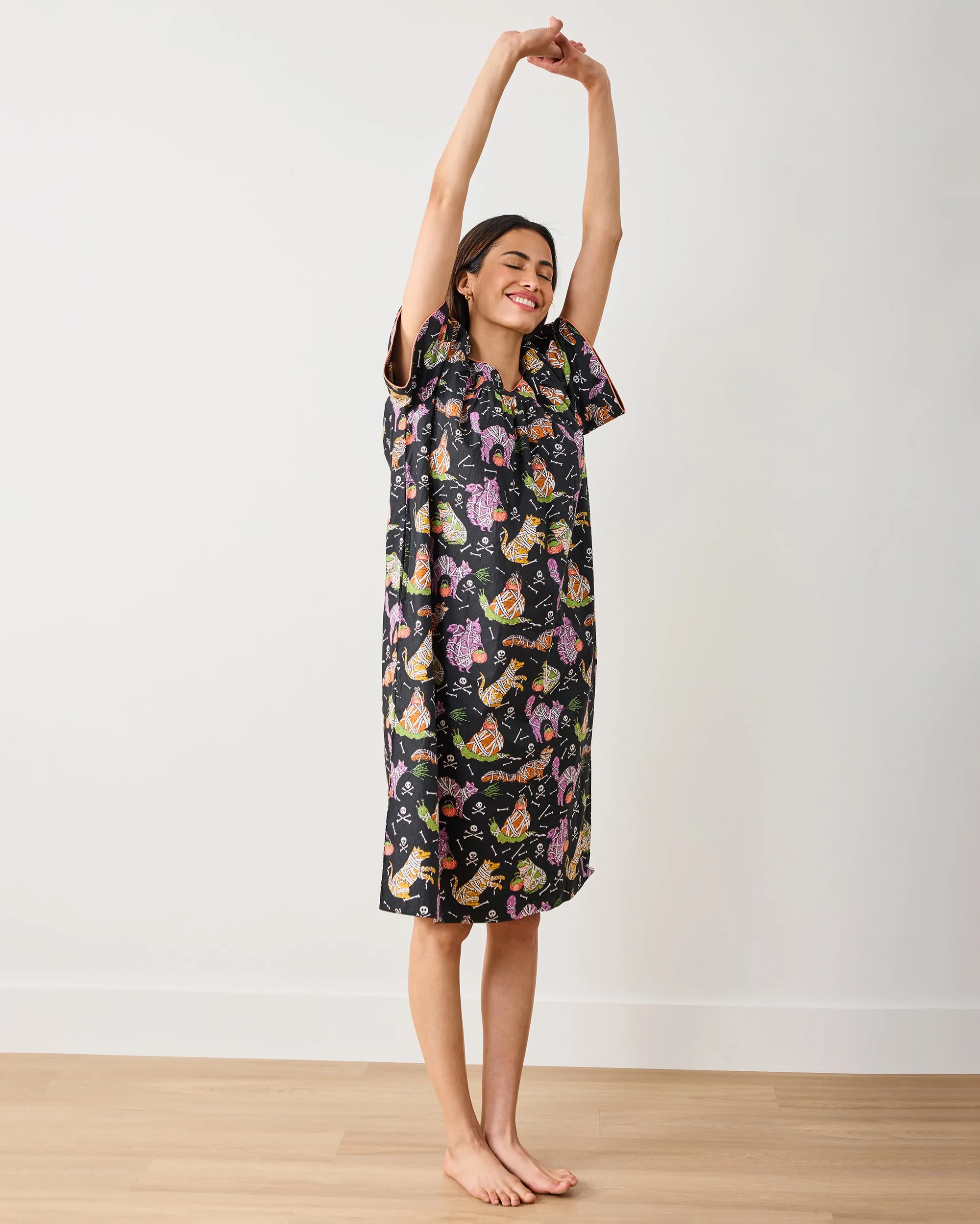 Monster Mash - Retro Dreams Nightgown - Haunted House sold by Printfresh product image thumbnail 4