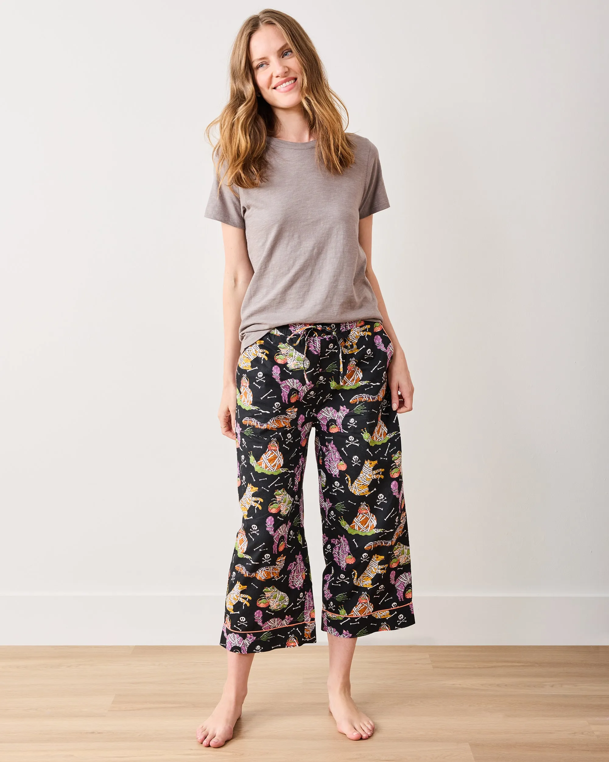 Monster Mash - Cropped PJ Pants - Haunted House sold by Printfresh product image thumbnail 3