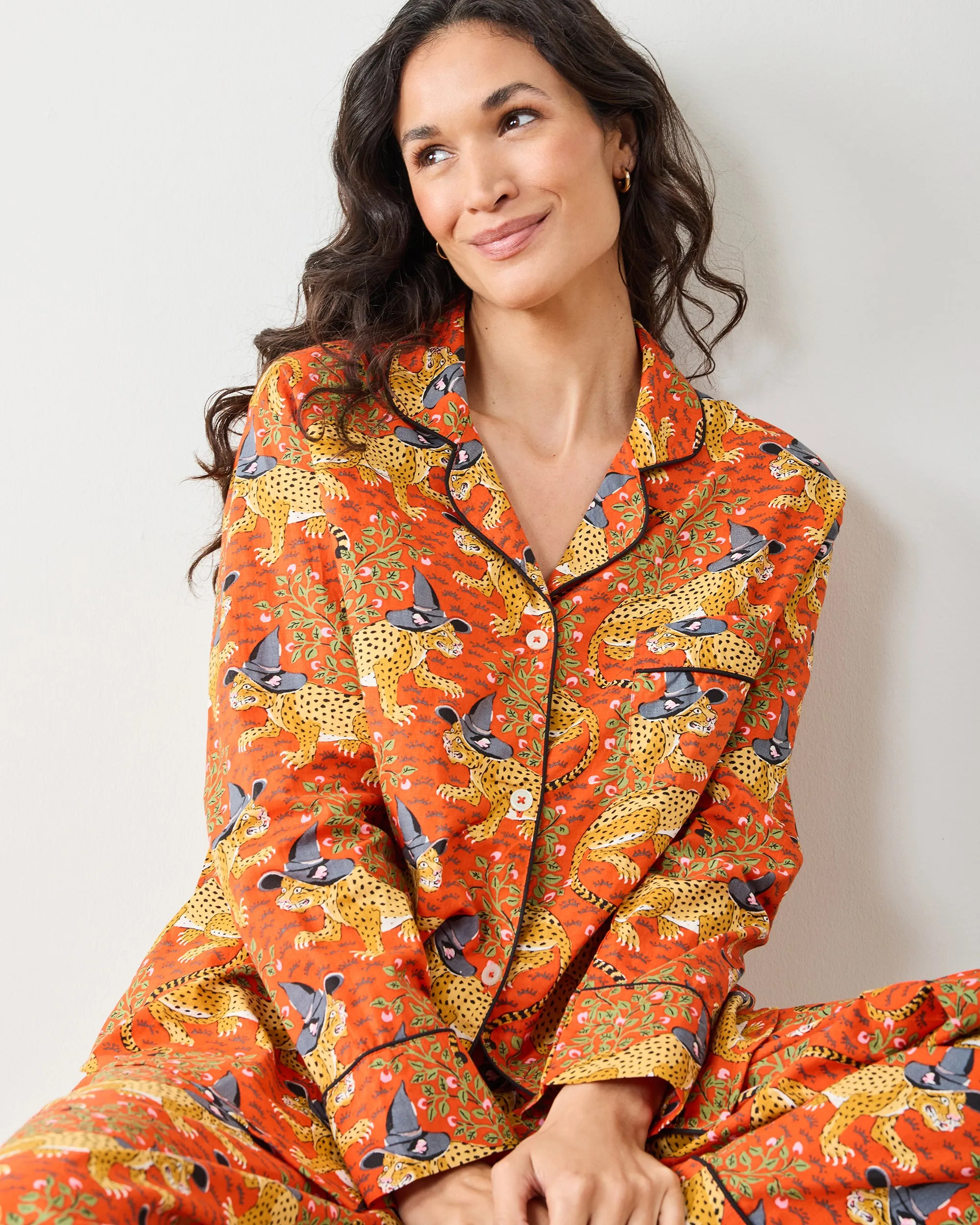 Witchy Bagheera - Long PJ Set - Pumpkin Spice sold by Printfresh