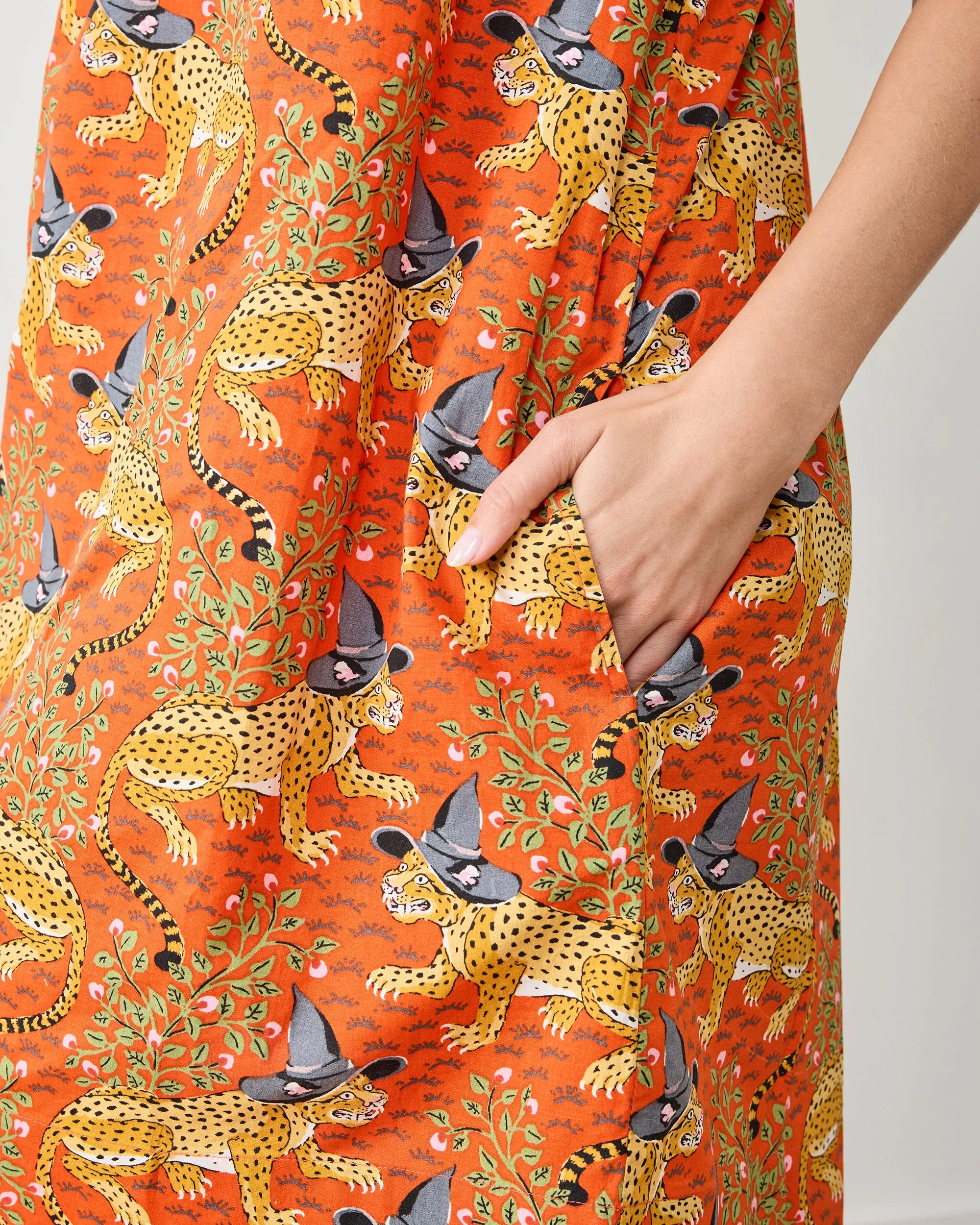 Witchy Bagheera - Cami Nightgown - Pumpkin Spice sold by Printfresh product image thumbnail 5