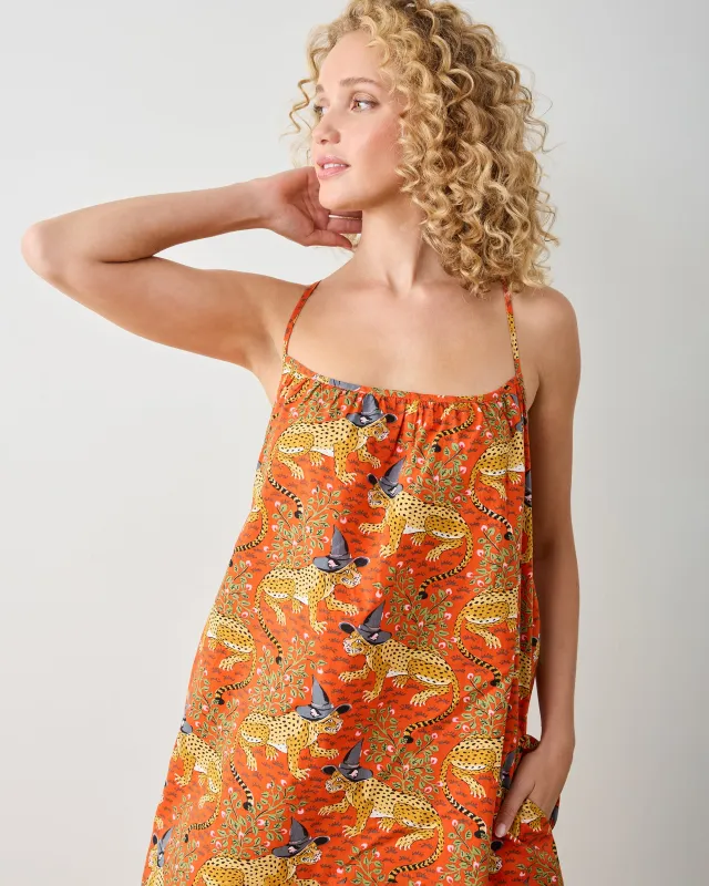 Witchy Bagheera - Cami Nightgown - Pumpkin Spice sold by Printfresh
