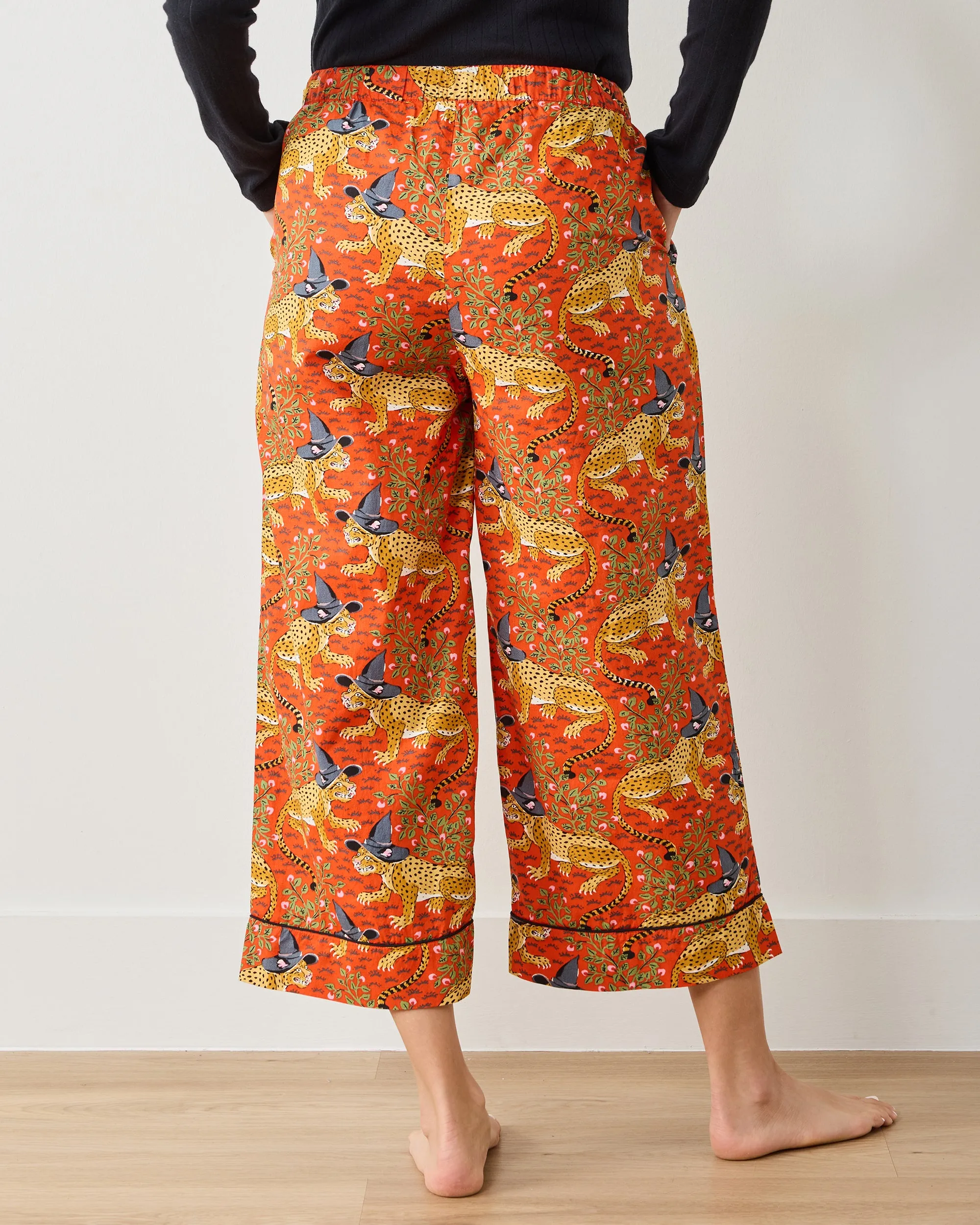 Witchy Bagheera - Cropped PJ Pants - Pumpkin Spice sold by Printfresh product image thumbnail 4