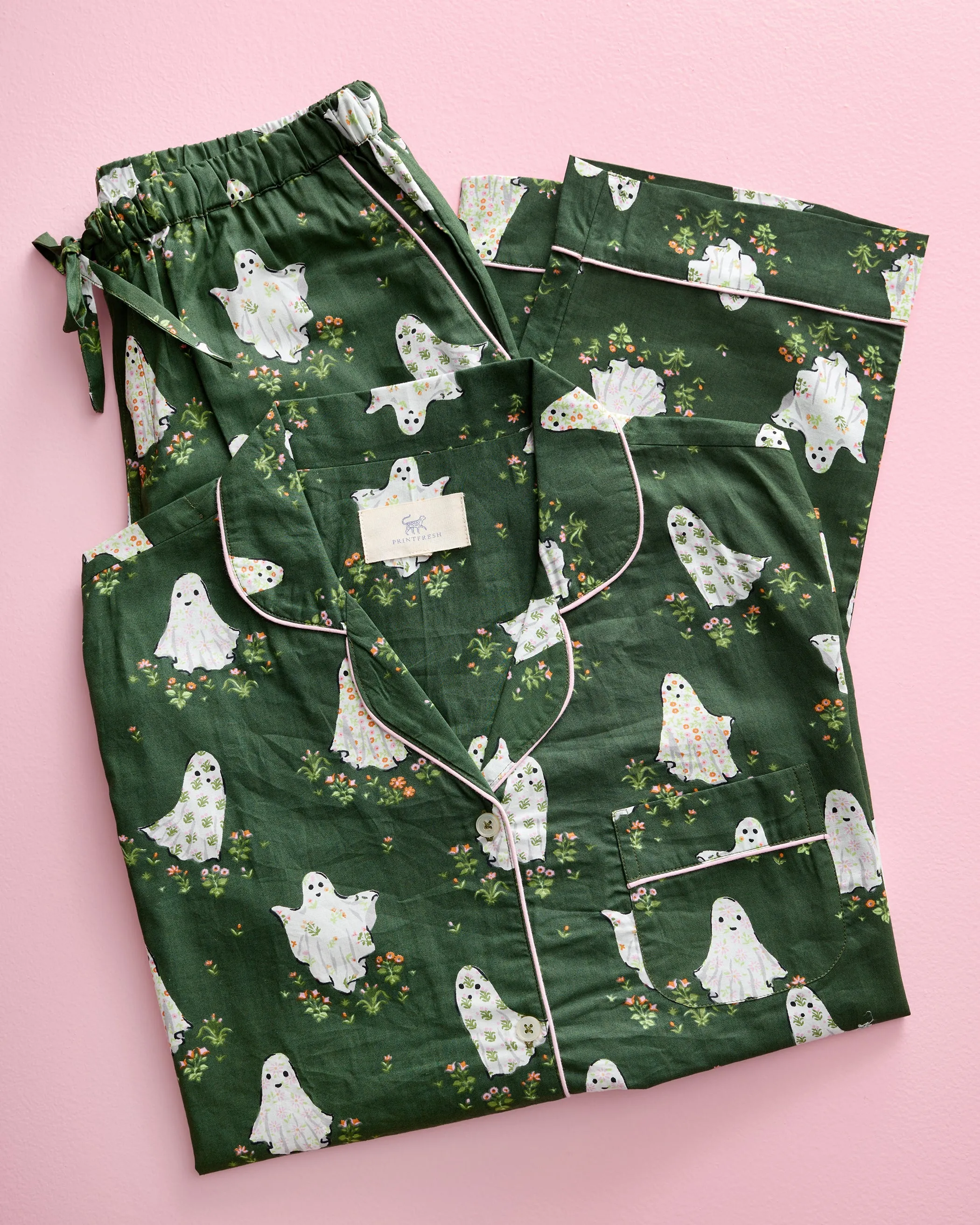 Gardening Ghosts - Long PJ Set - Overgrown Moss sold by Printfresh product image thumbnail 5