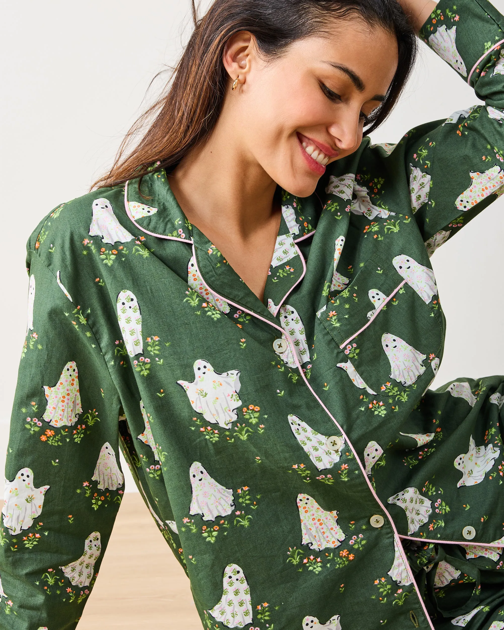 Gardening Ghosts - Long PJ Set - Overgrown Moss sold by Printfresh