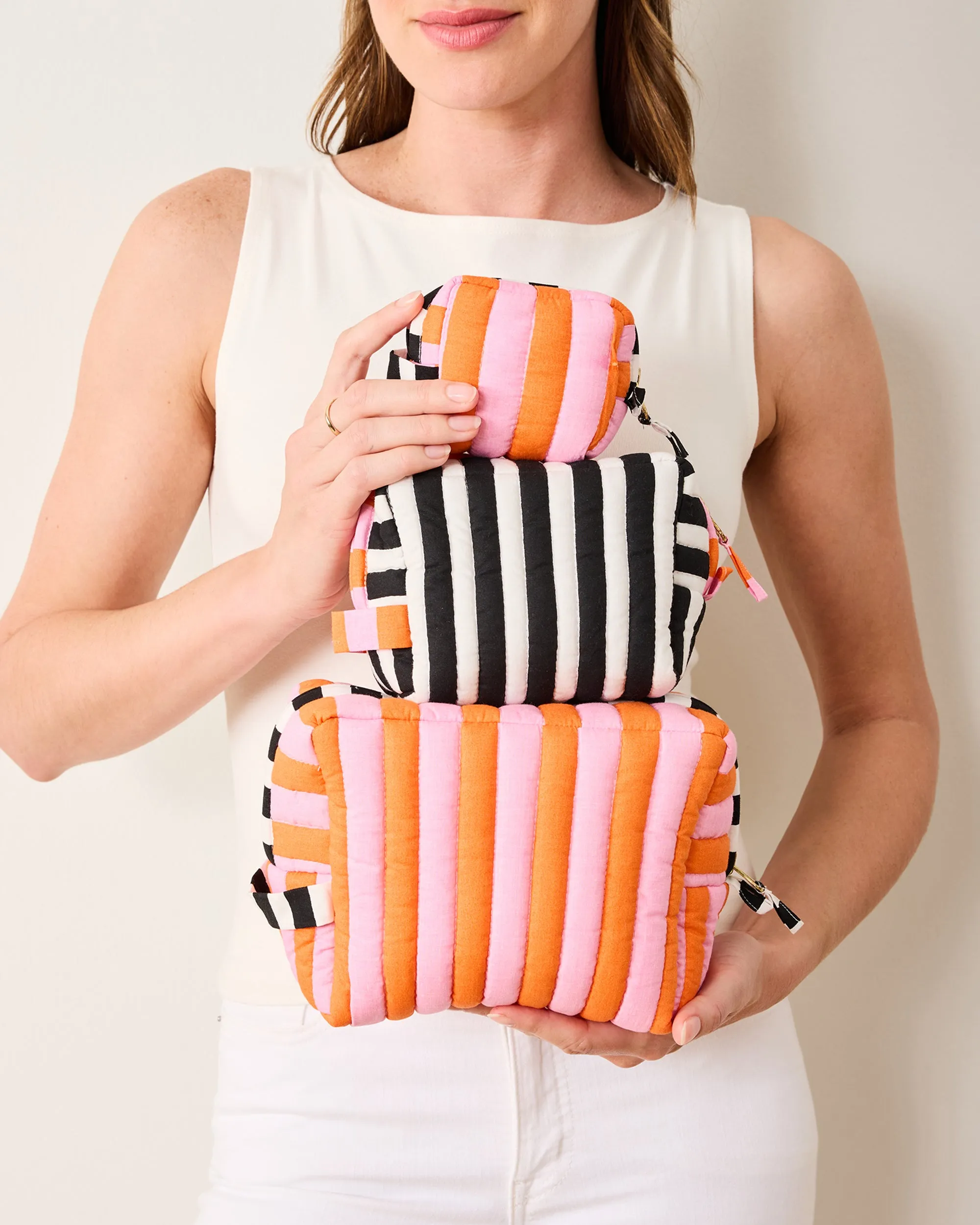 Showtime Stripes - Three's Best Pouch Set - Skeleton Candy sold by Printfresh