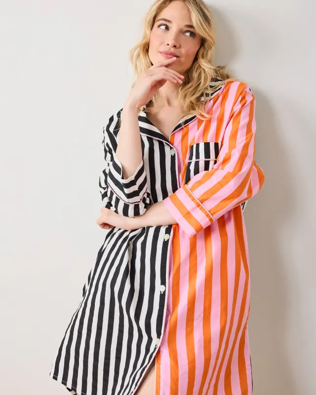 Showtime Stripes - Sleep Shirt - Skeleton Candy sold by Printfresh