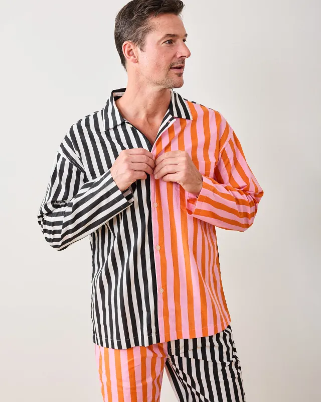 Showtime Stripes - Men's Long PJ Set - Skeleton Candy sold by Printfresh