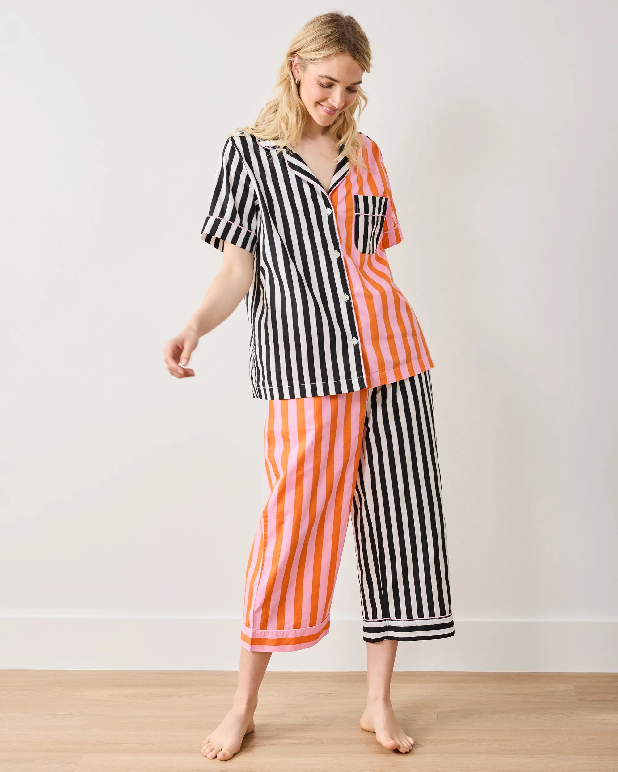 Showtime Stripes - Short Sleeve Top & Cropped Pants Set - Skeleton Candy sold by Printfresh product image thumbnail 5