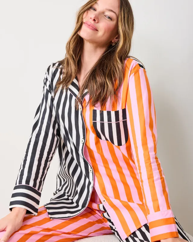 Showtime Stripes - Petite Long PJ Set - Skeleton Candy sold by Printfresh