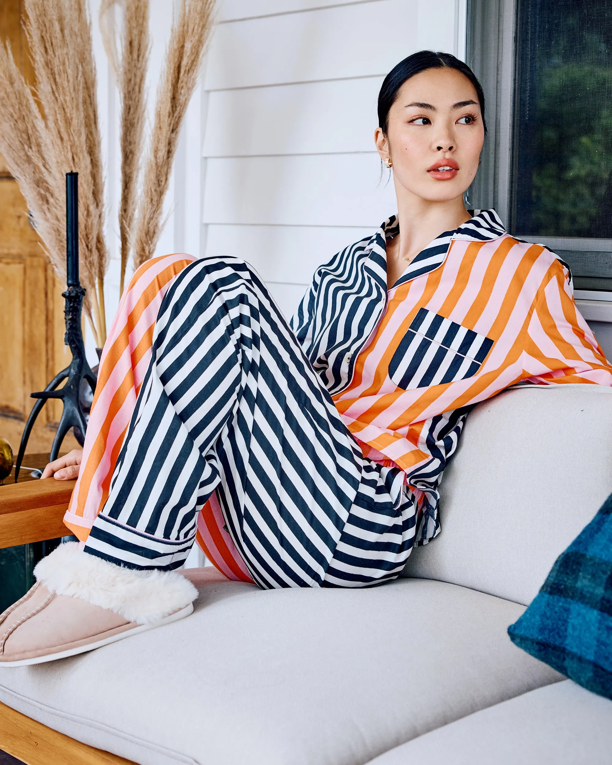 Showtime Stripes - Petite Long PJ Set - Skeleton Candy sold by Printfresh product image thumbnail 3