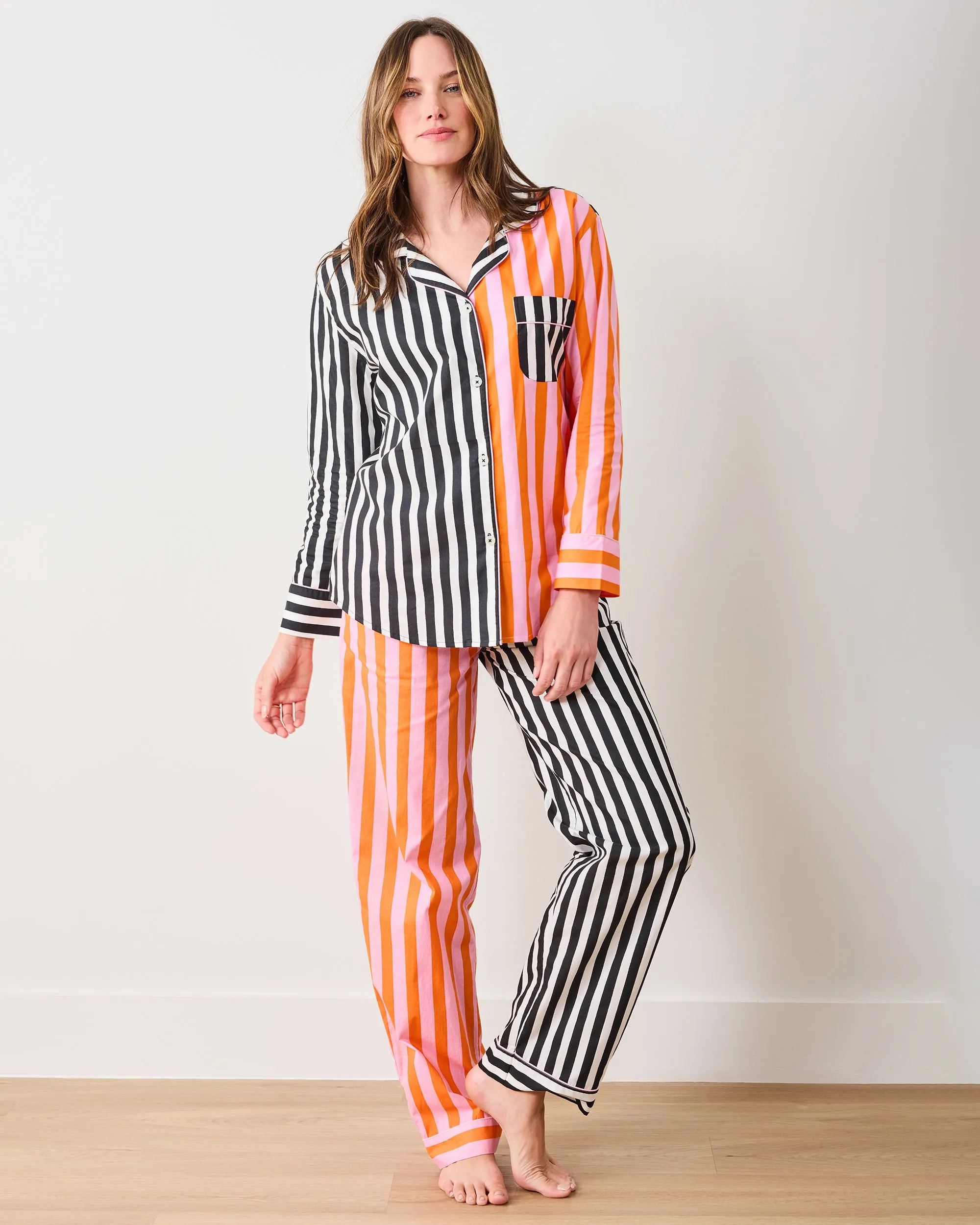 Showtime Stripes - Petite Long PJ Set - Skeleton Candy sold by Printfresh product image thumbnail 2