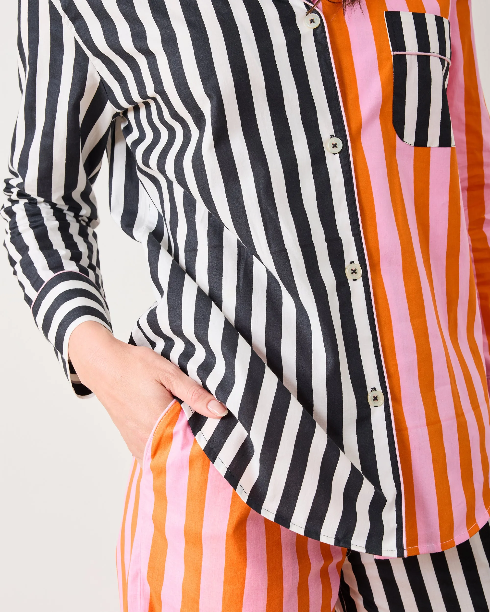 Showtime Stripes - Petite Long PJ Set - Skeleton Candy sold by Printfresh product image thumbnail 4