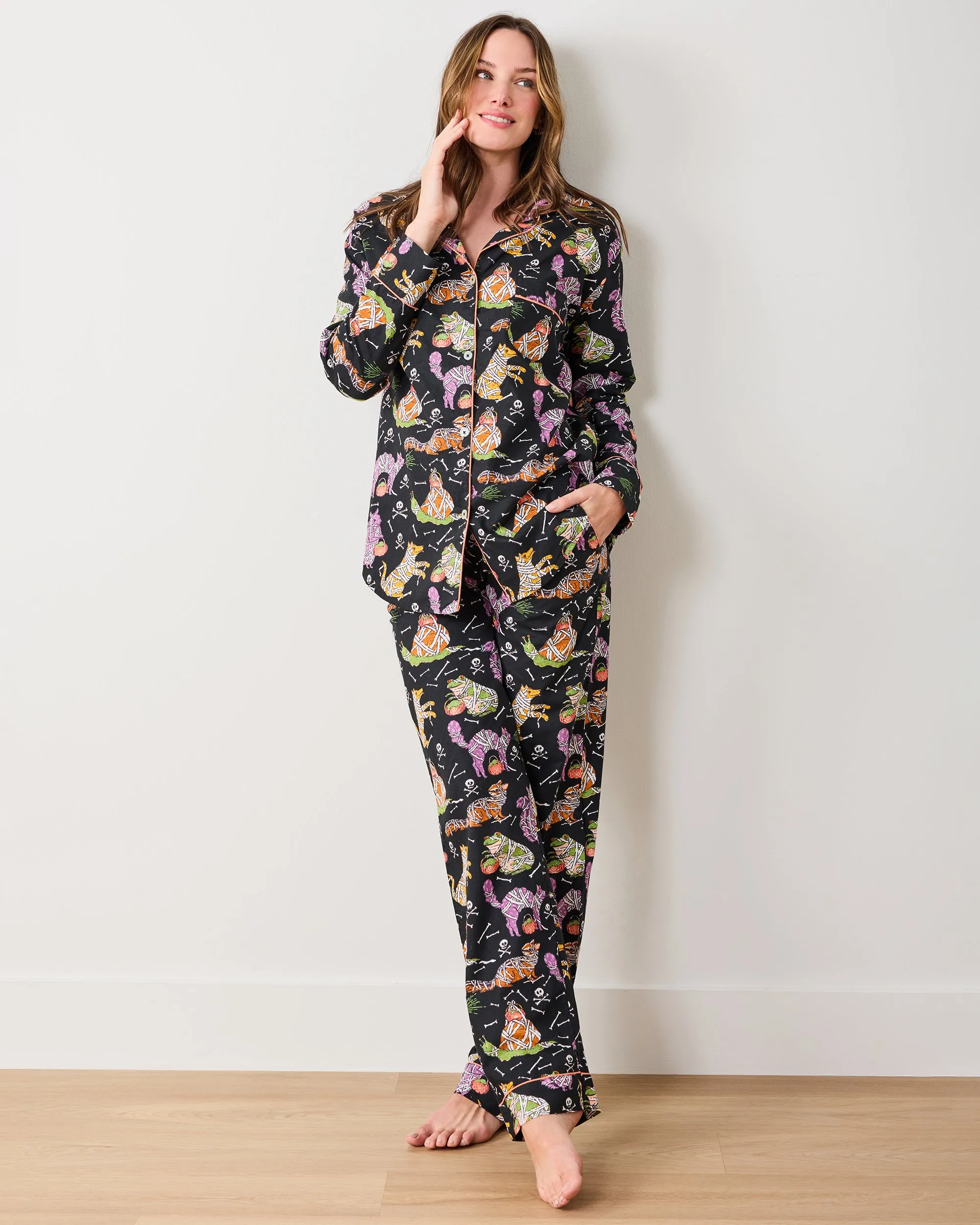 Monster Mash - Tall Long PJ Set - Haunted House sold by Printfresh product image thumbnail 2