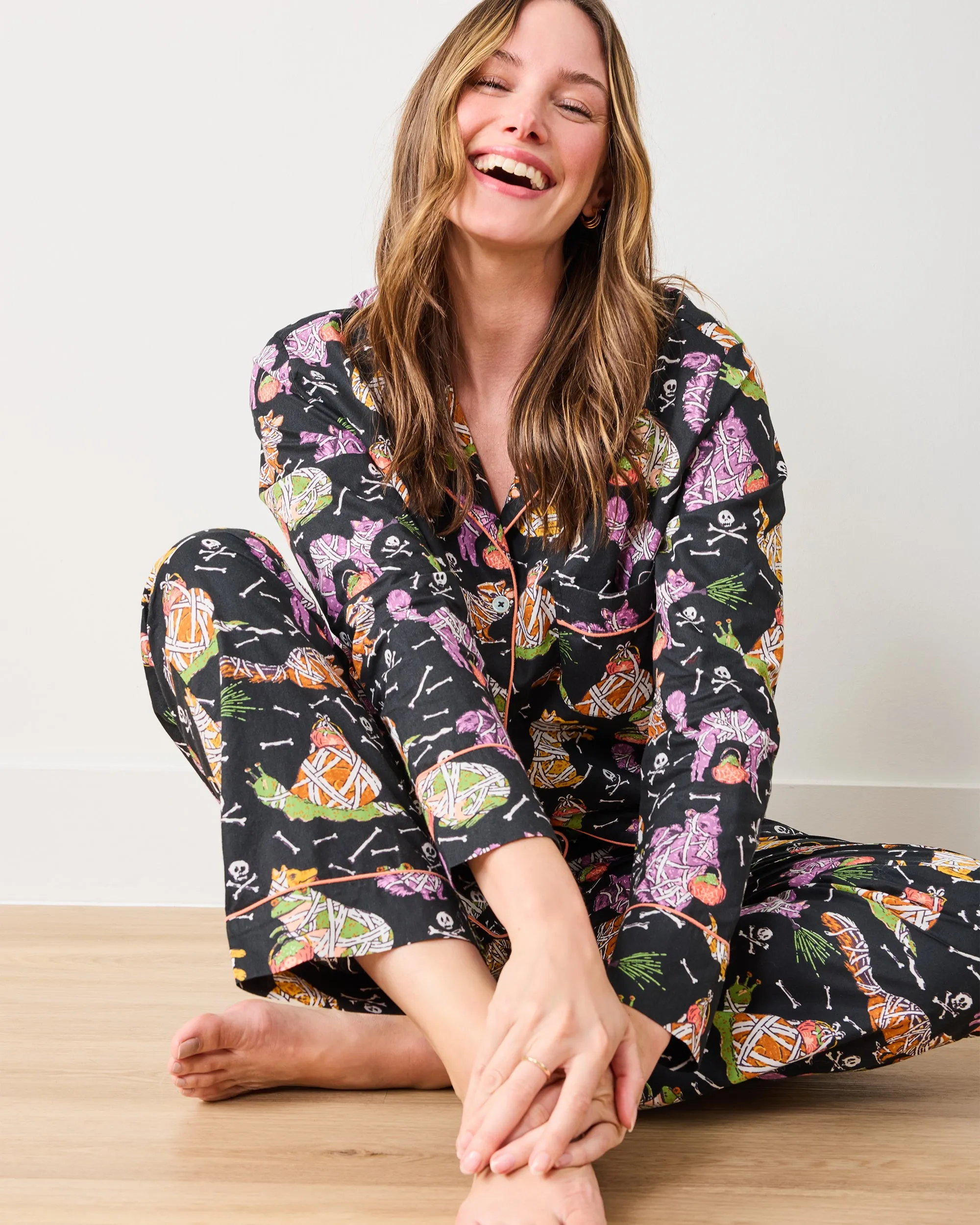 Monster Mash - Tall Long PJ Set - Haunted House sold by Printfresh