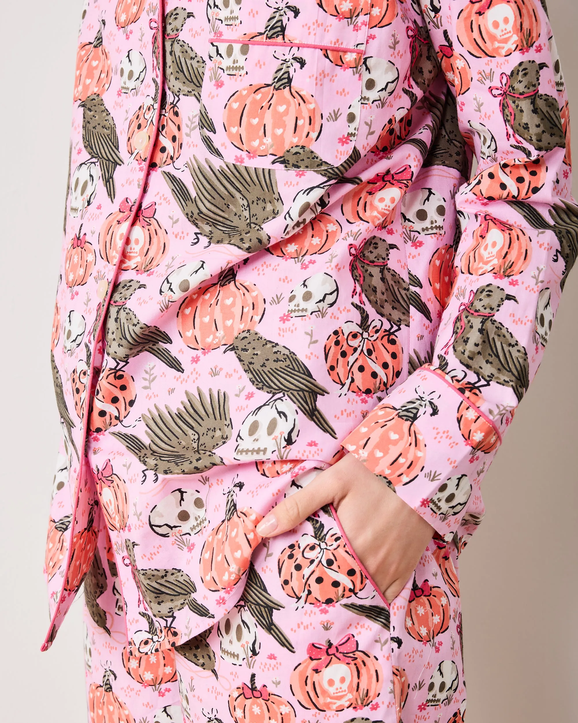 Sleepy Hollow - Long PJ Set - Nevermore Pink sold by Printfresh product image thumbnail 4