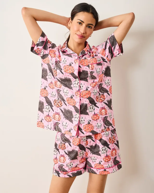 Sleepy Hollow - Short PJ Set - Nevermore Pink sold by Printfresh