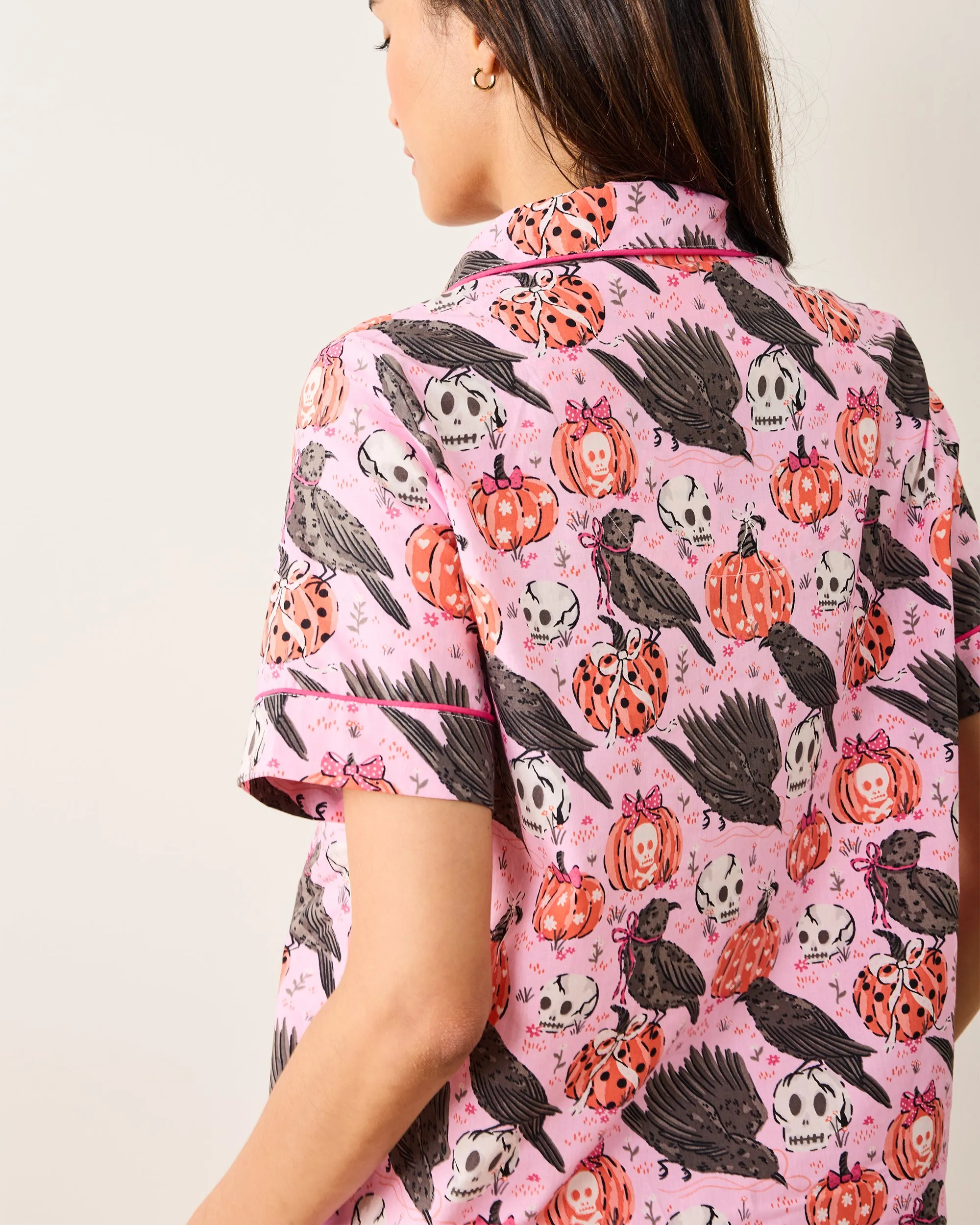 Sleepy Hollow - Short PJ Set - Nevermore Pink sold by Printfresh product image thumbnail 4