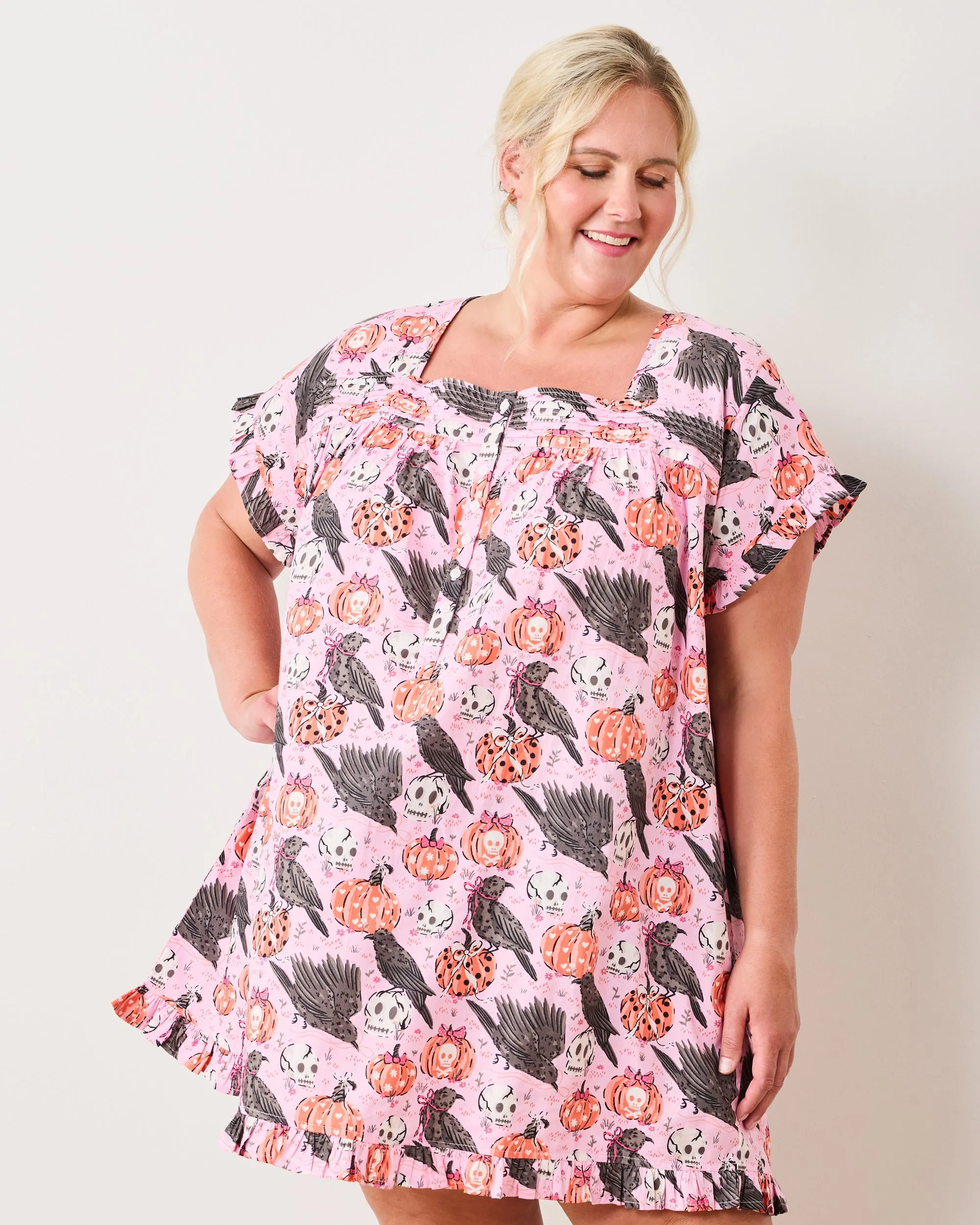 Sleepy Hollow - Pintuck Nightgown - Nevermore Pink sold by Printfresh product image thumbnail 3