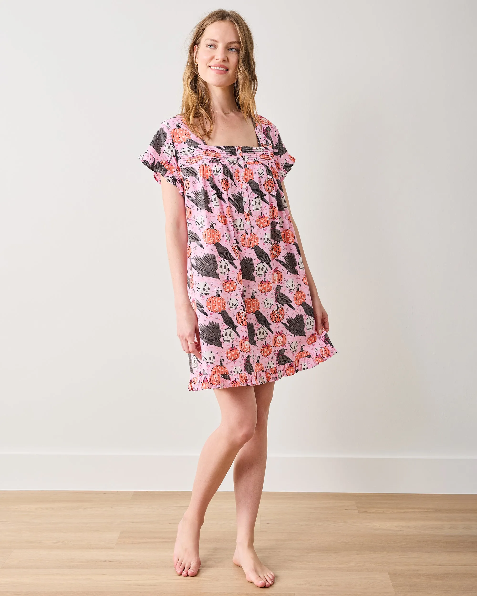 Sleepy Hollow - Pintuck Nightgown - Nevermore Pink sold by Printfresh product image thumbnail 2