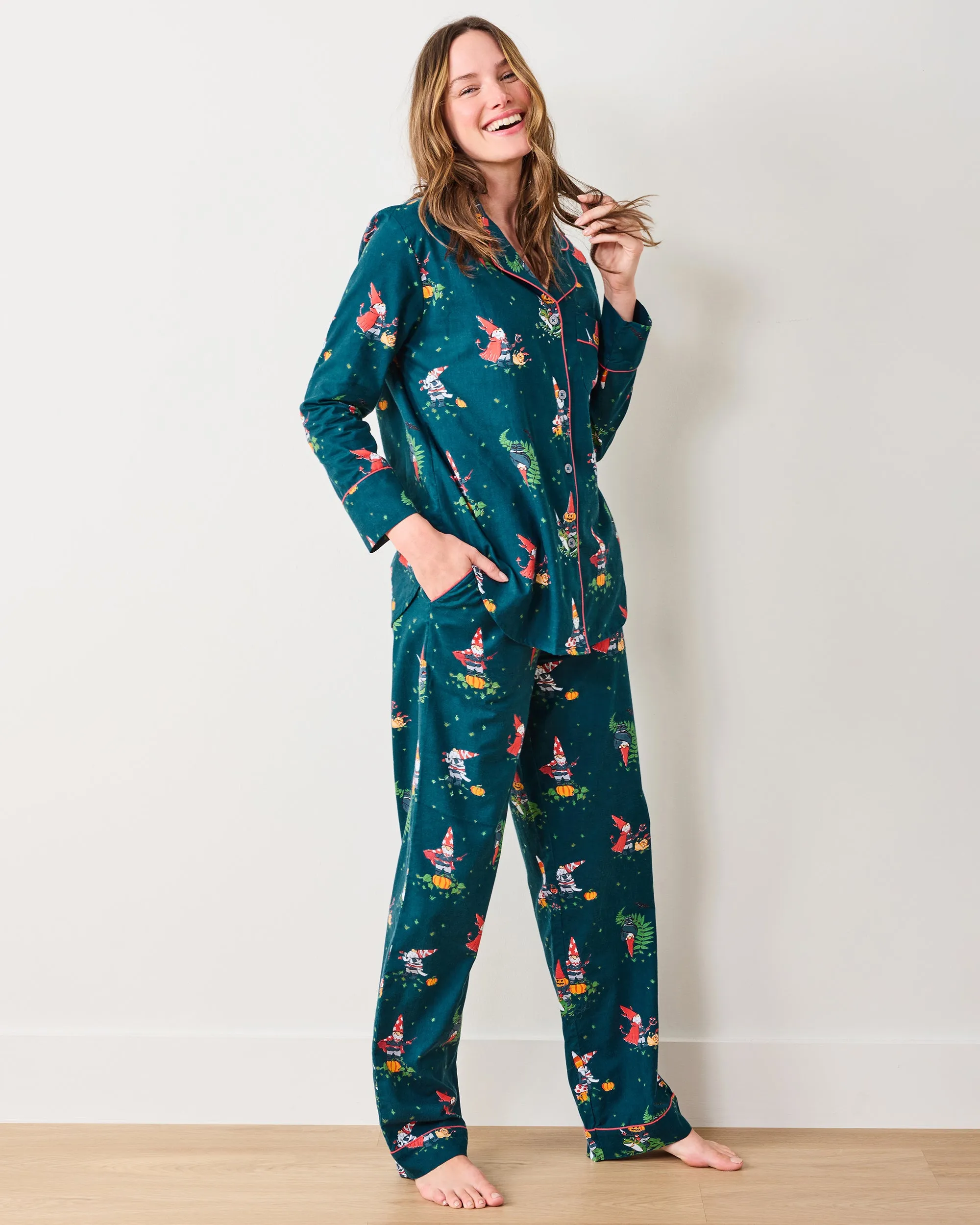 Mischief Night - Lightweight Flannel Long PJ Set - Nightfall Blue sold by Printfresh product image thumbnail 2