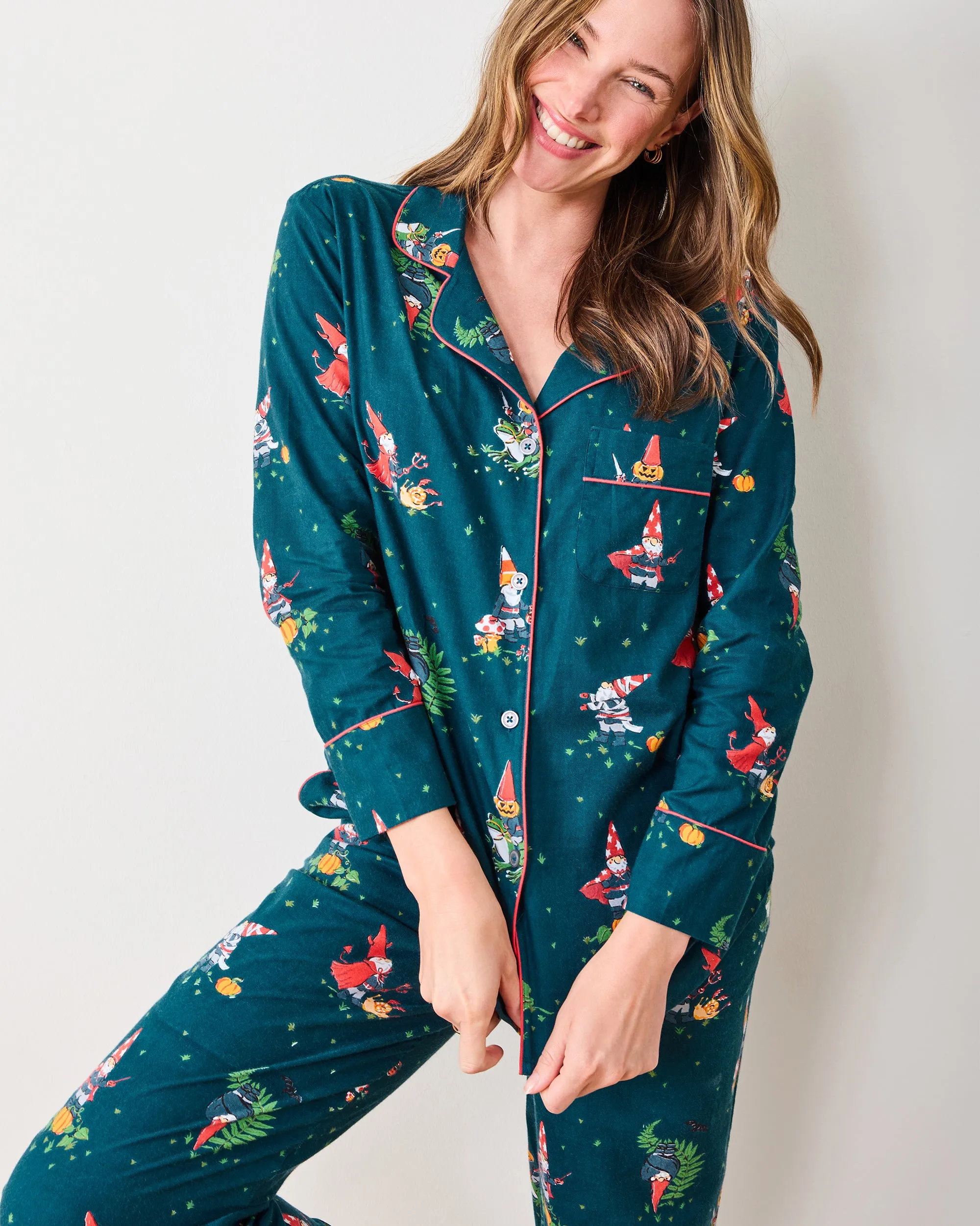 Mischief Night - Lightweight Flannel Long PJ Set - Nightfall Blue sold by Printfresh product image thumbnail 5