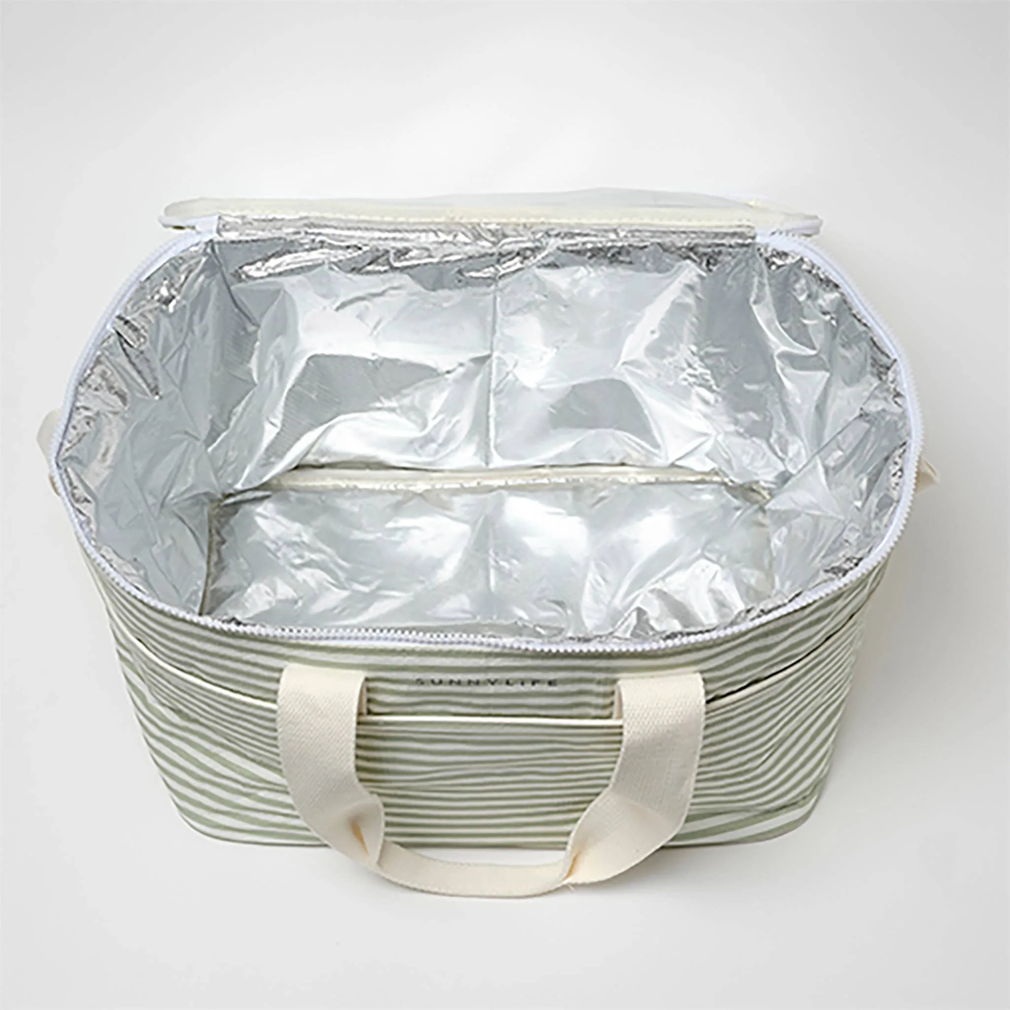 Sage Stripe - Light Cooler Bag La Palma - Sunnylife sold by Printfresh product image thumbnail 2