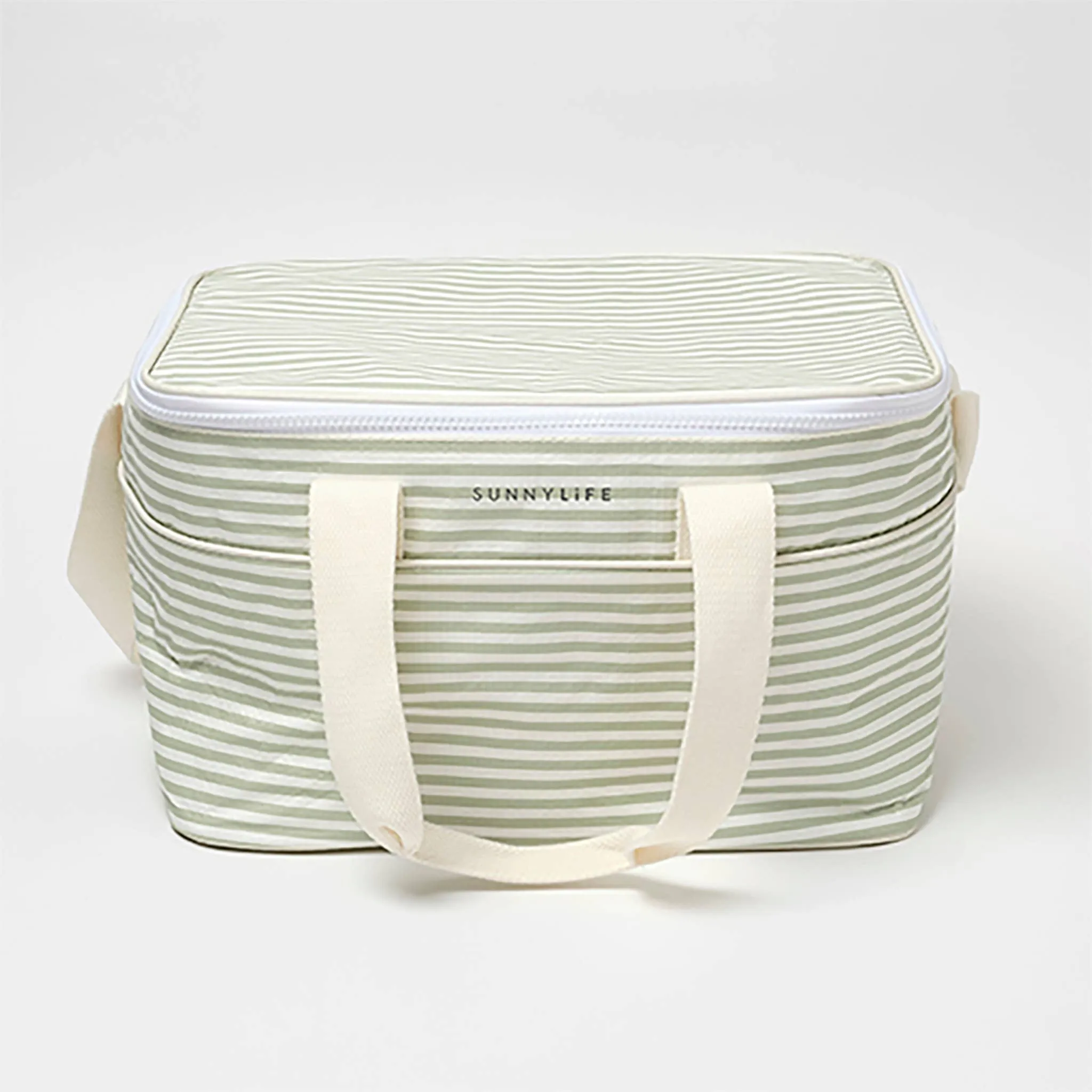 Sage Stripe - Light Cooler Bag La Palma - Sunnylife sold by Printfresh product image thumbnail 3