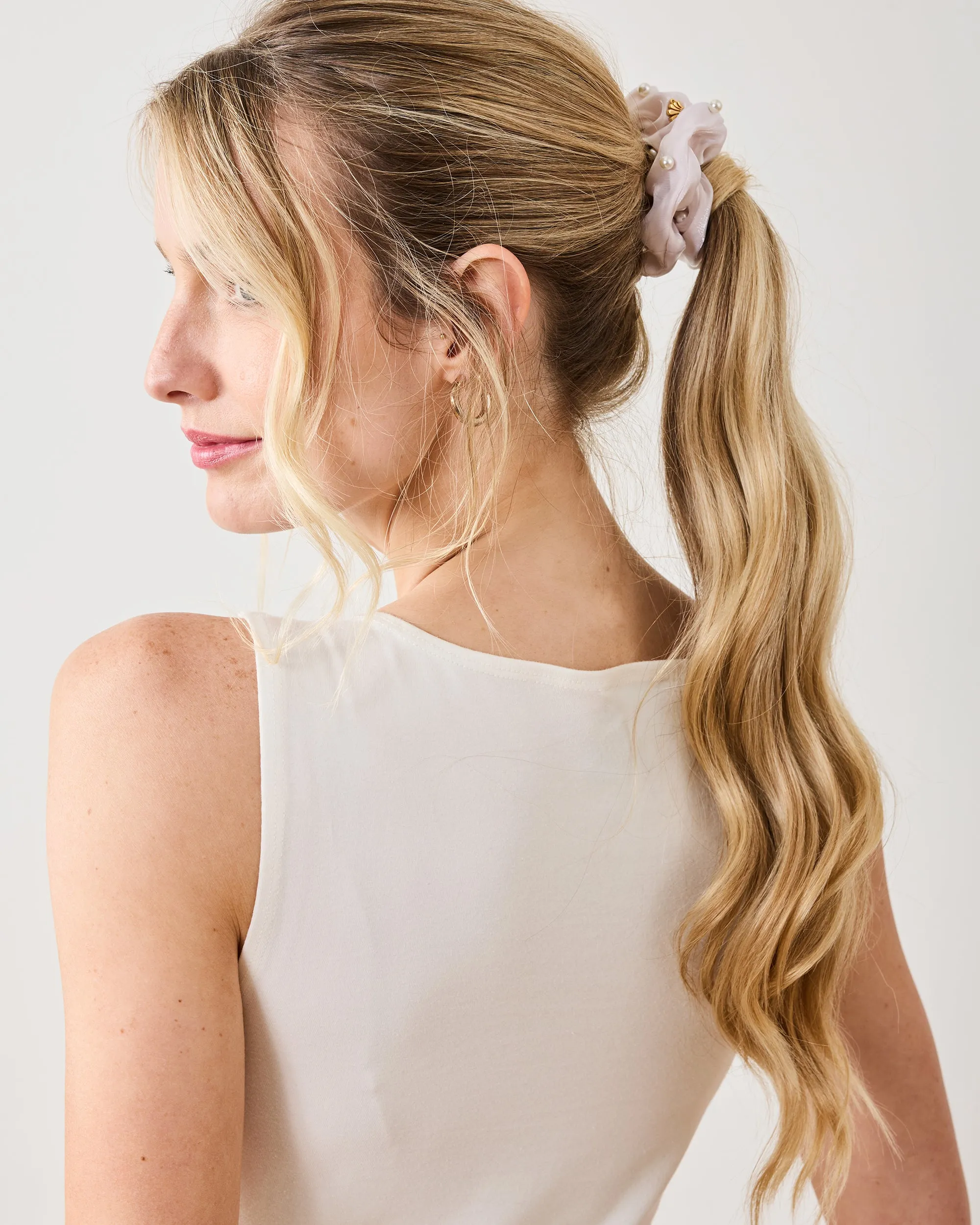 Ivory Pearl - Embellished Scrunchie sold by Printfresh product image thumbnail 3