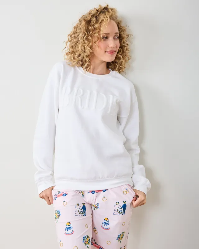 White - Bride Sweatshirt - Three Girls Shop sold by Printfresh