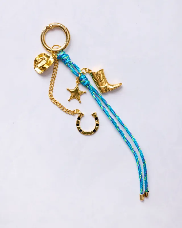 Blue Western - Bag Charm Keychain sold by Printfresh