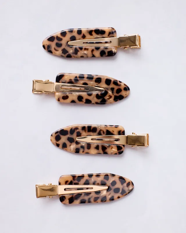Leopard - Creaseless Clip Set Of 4 made by Printfresh