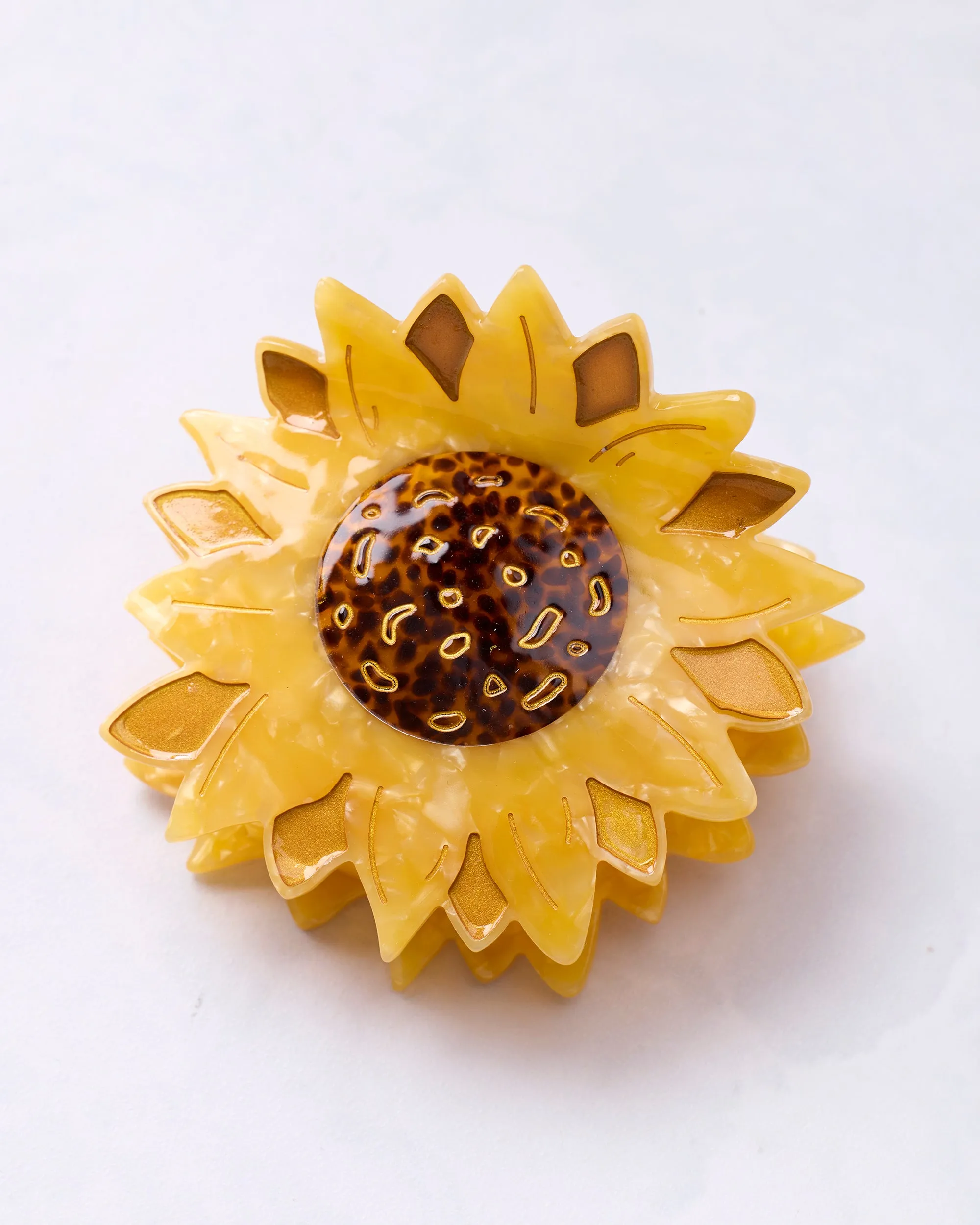 Sunflower - Hand-Painted Claw Hair Clip sold by Printfresh product image thumbnail 2