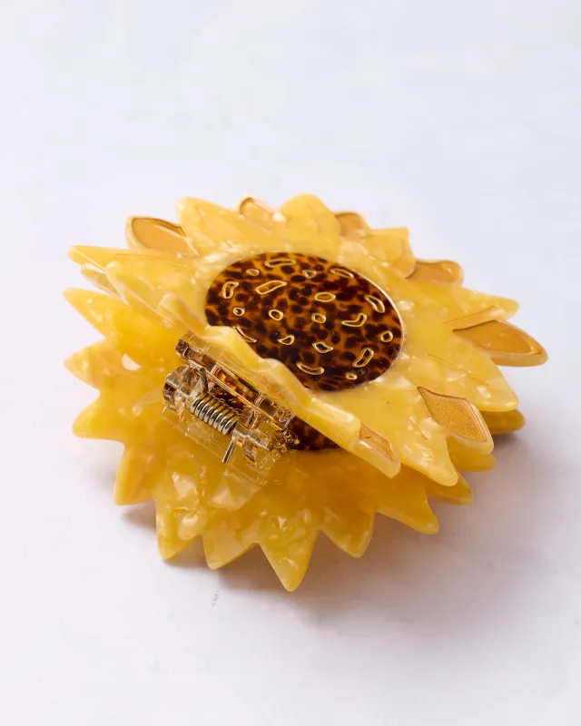 Sunflower - Hand-Painted Claw Hair Clip sold by Printfresh