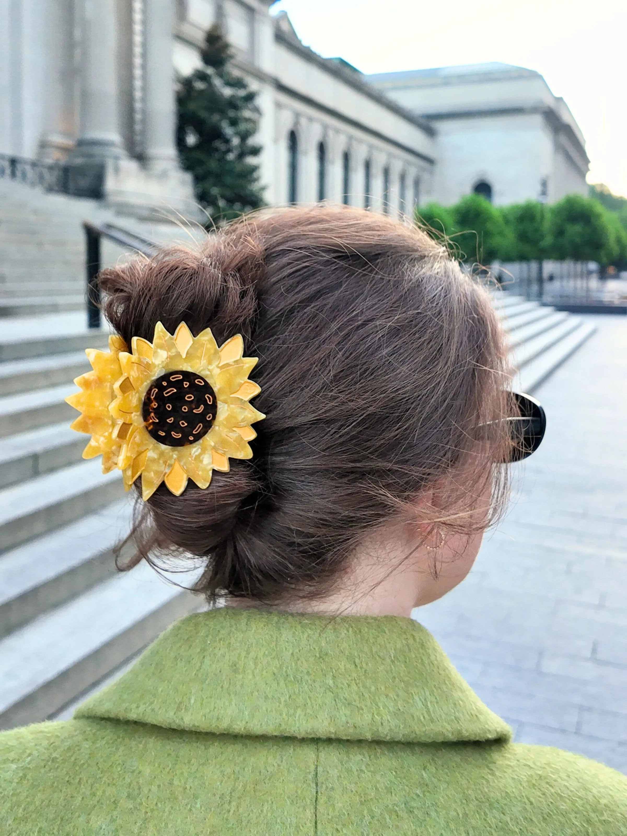 Sunflower - Hand-Painted Claw Hair Clip sold by Printfresh product image thumbnail 3