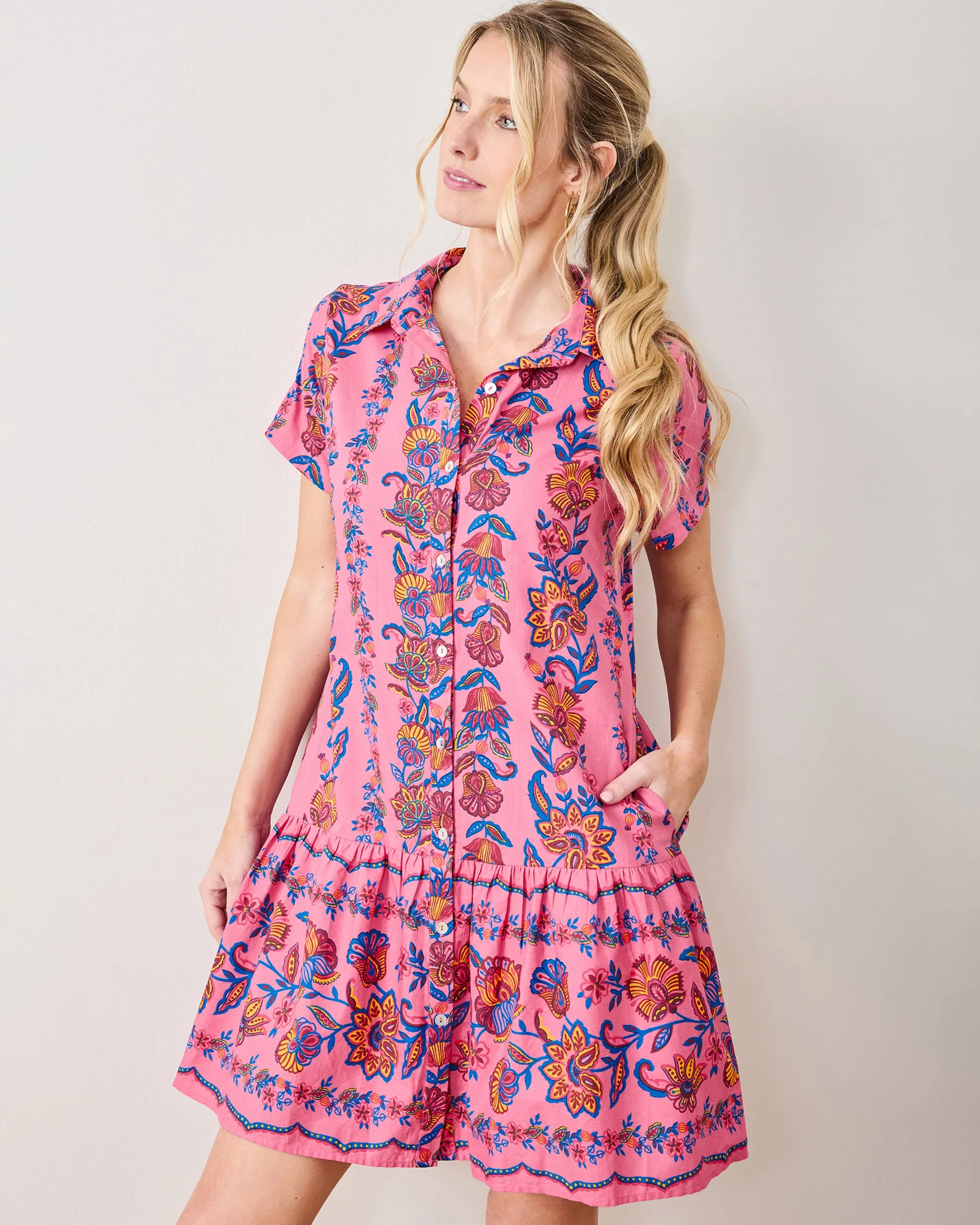 Folklore Flowers - Gracie Dress - Bright Rose sold by Printfresh product image thumbnail 5