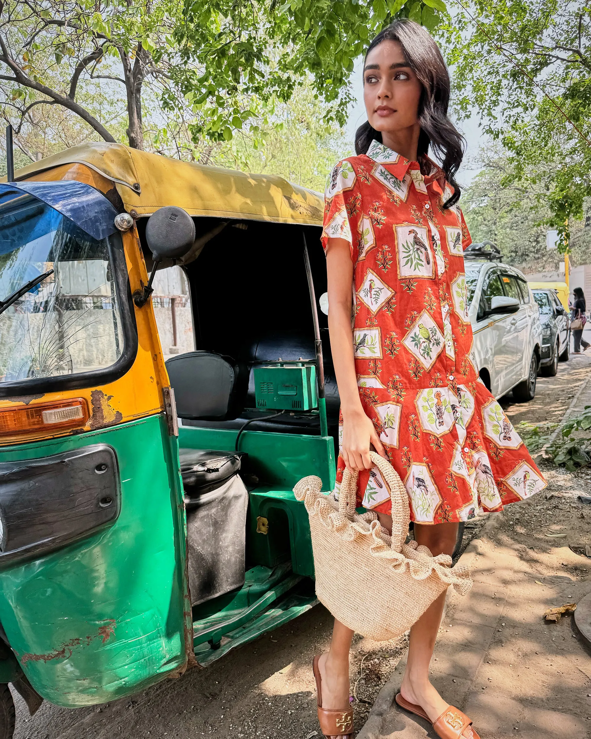 Birds Of India - Gracie Dress - Copper sold by Printfresh product image thumbnail 2