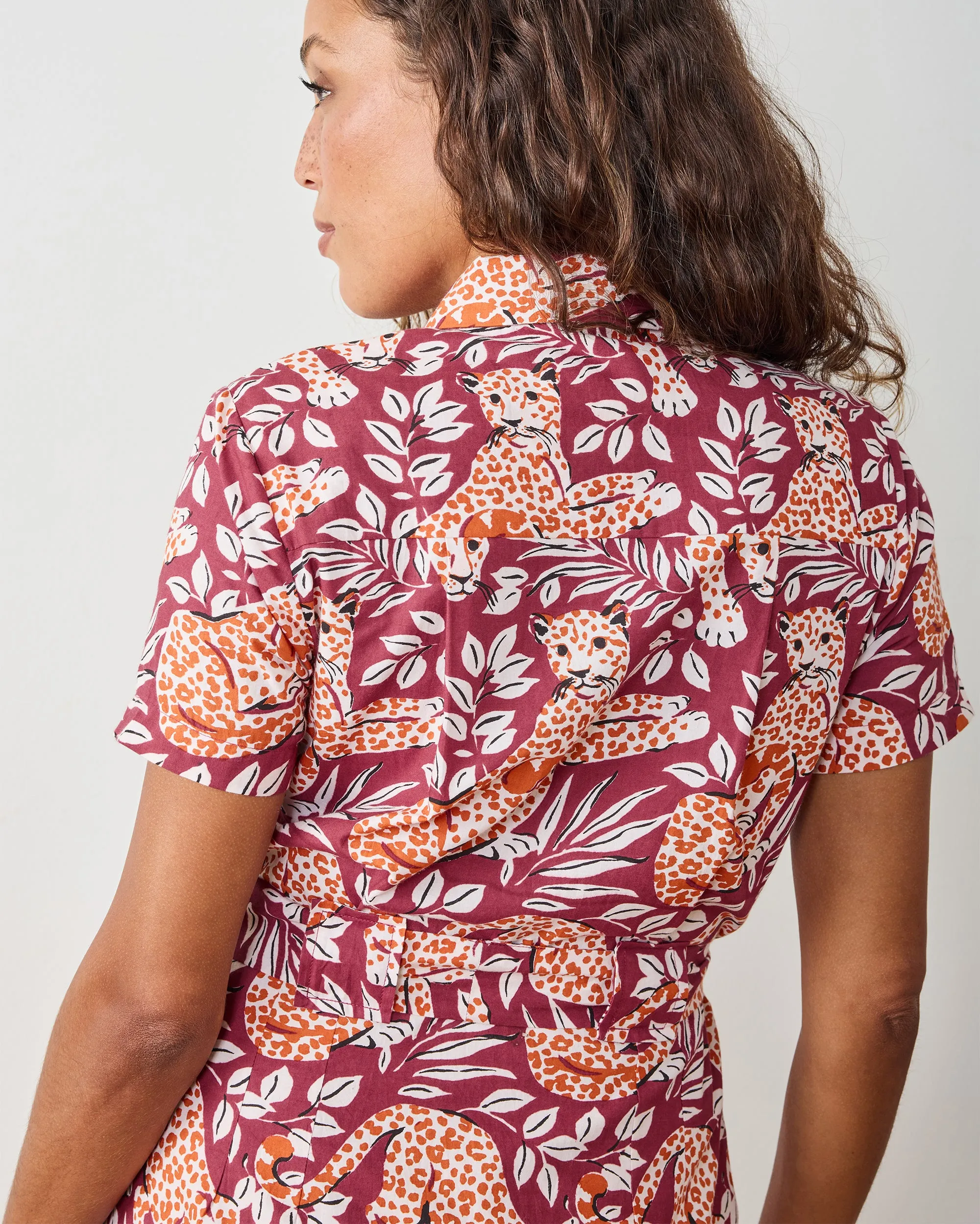 City Cats - Juliette Dress - Maroon Night sold by Printfresh product image thumbnail 3