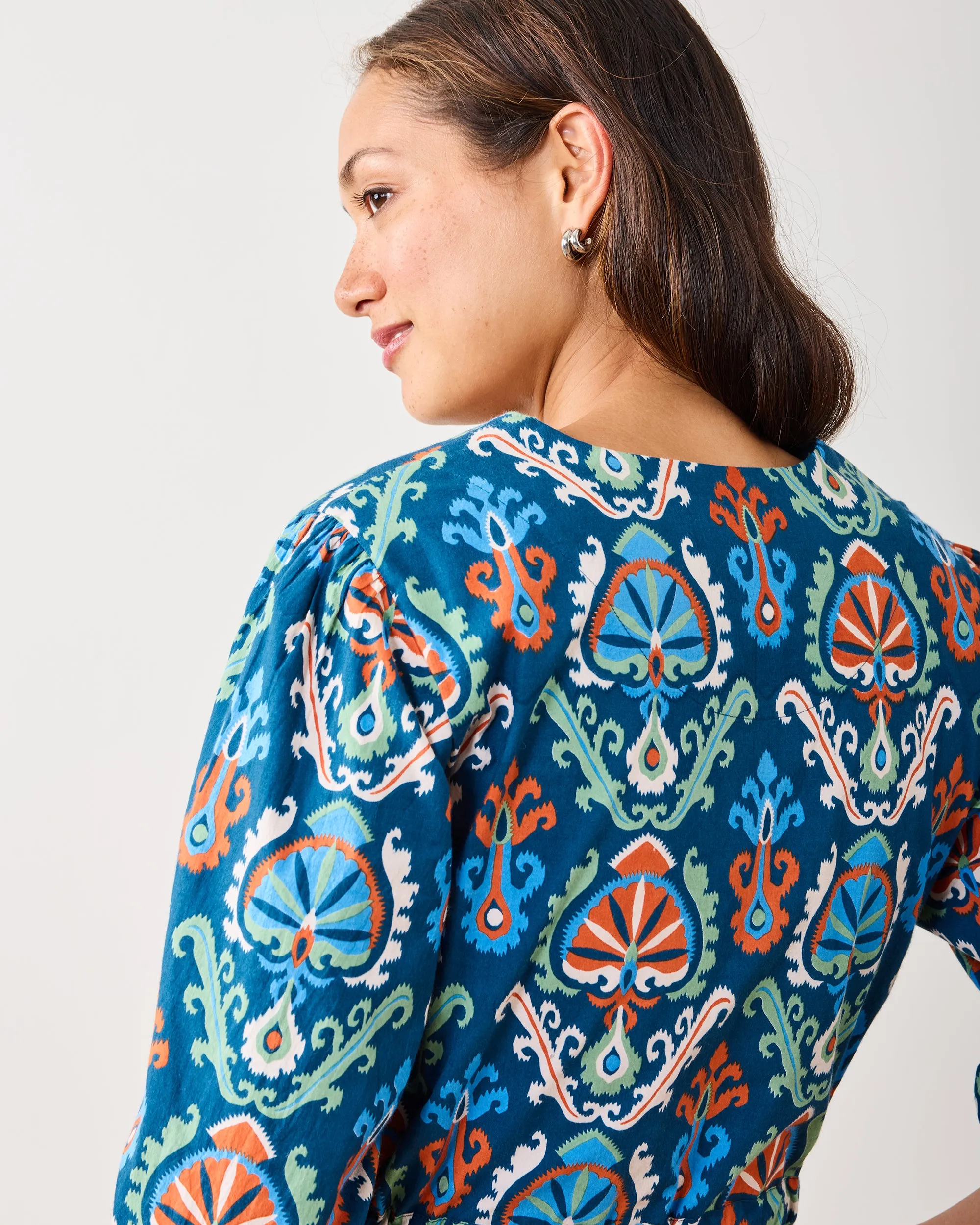 Eclectic Ikat - Genevieve Dress - Navy sold by Printfresh product image thumbnail 5