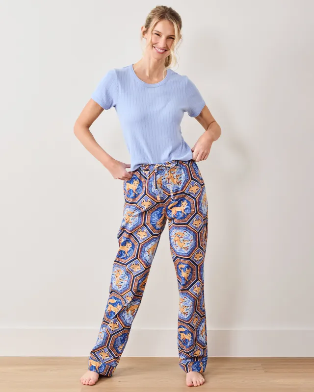 Fancy Fox - Tall PJ Pants - French Blue sold by Printfresh